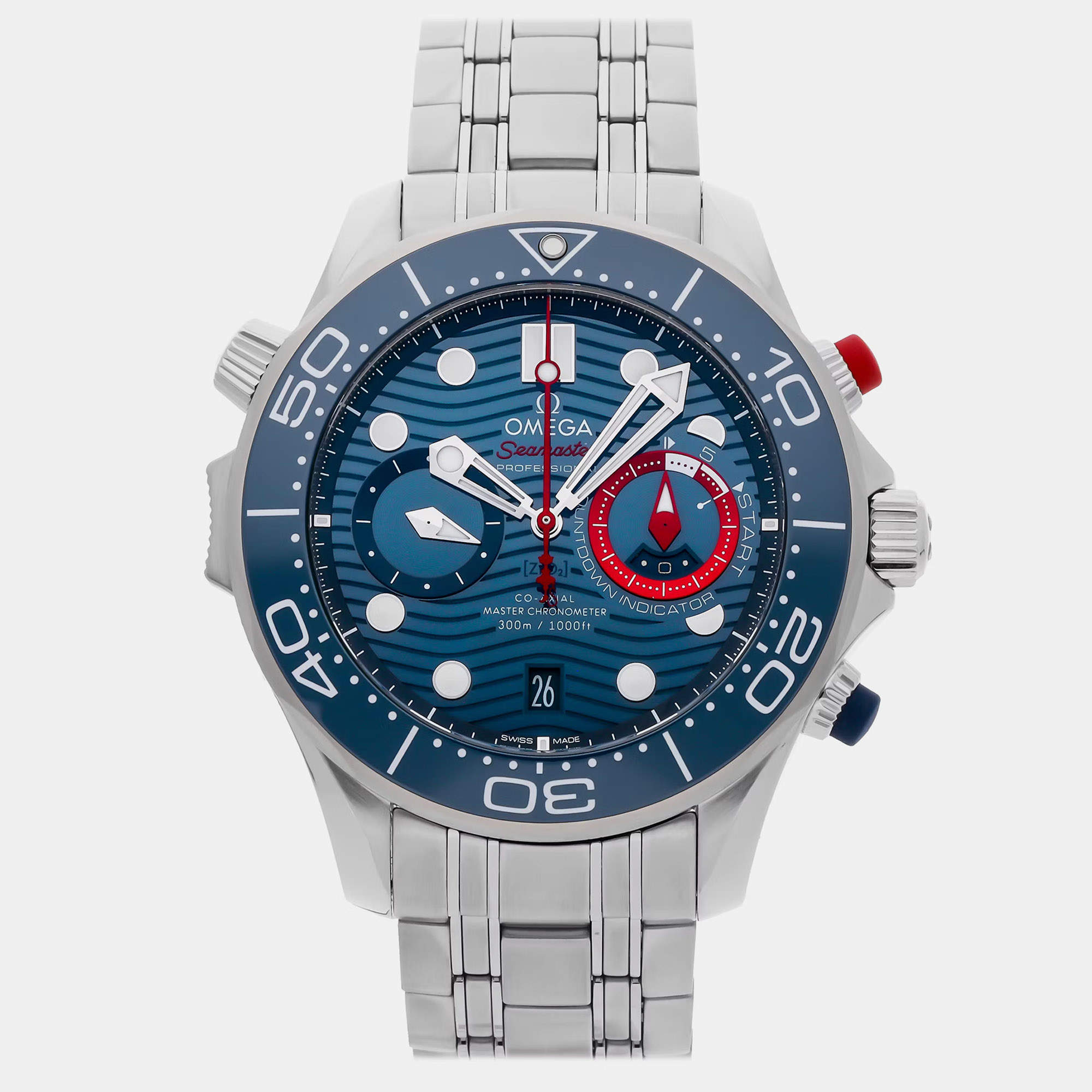 Pre-Owned Omega Seamaster Diver 300M Chronograph America's Cup Men's Watch 44 mm