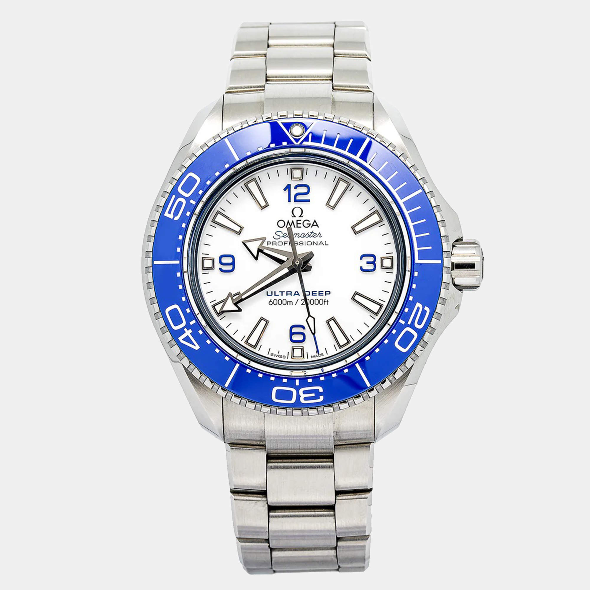 Omega Seamaster Planet Ocean Ultra 215.30.46.21.04.001 Automatic White Stainless Steel Men's Wristwatch 46mm