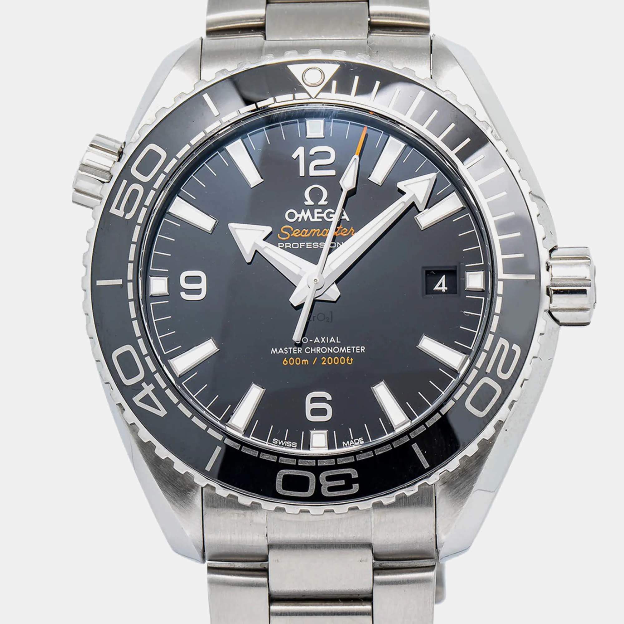 Omega Seamaster Planet Ocean 215.30.44.21.01.001 Automatic Black Stainless Steel Men's Wristwatch 44mm