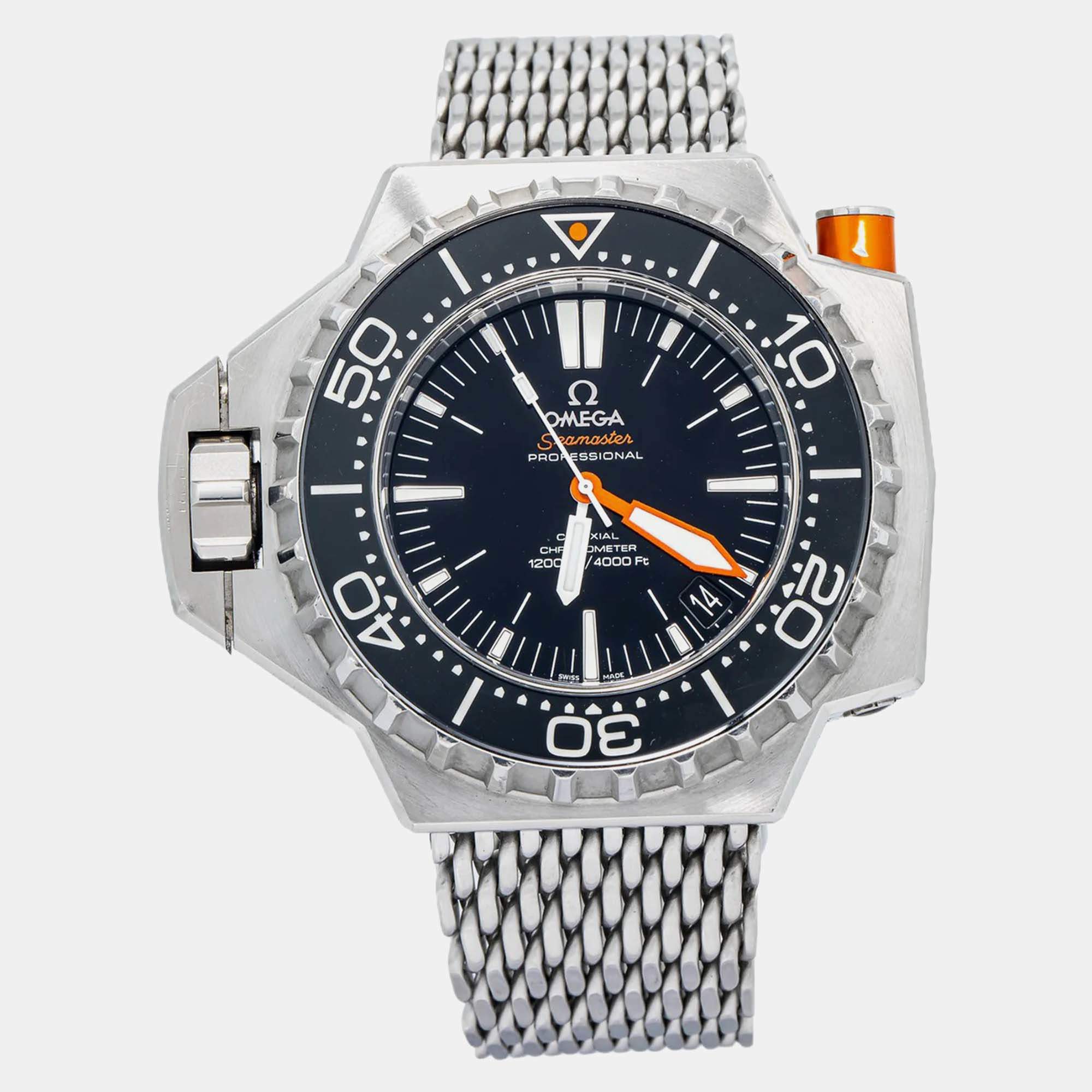Omega Seamaster PloProf 224.30.55.21.01.001 Automatic Black Stainless Steel Men's Wristwatch 55mm