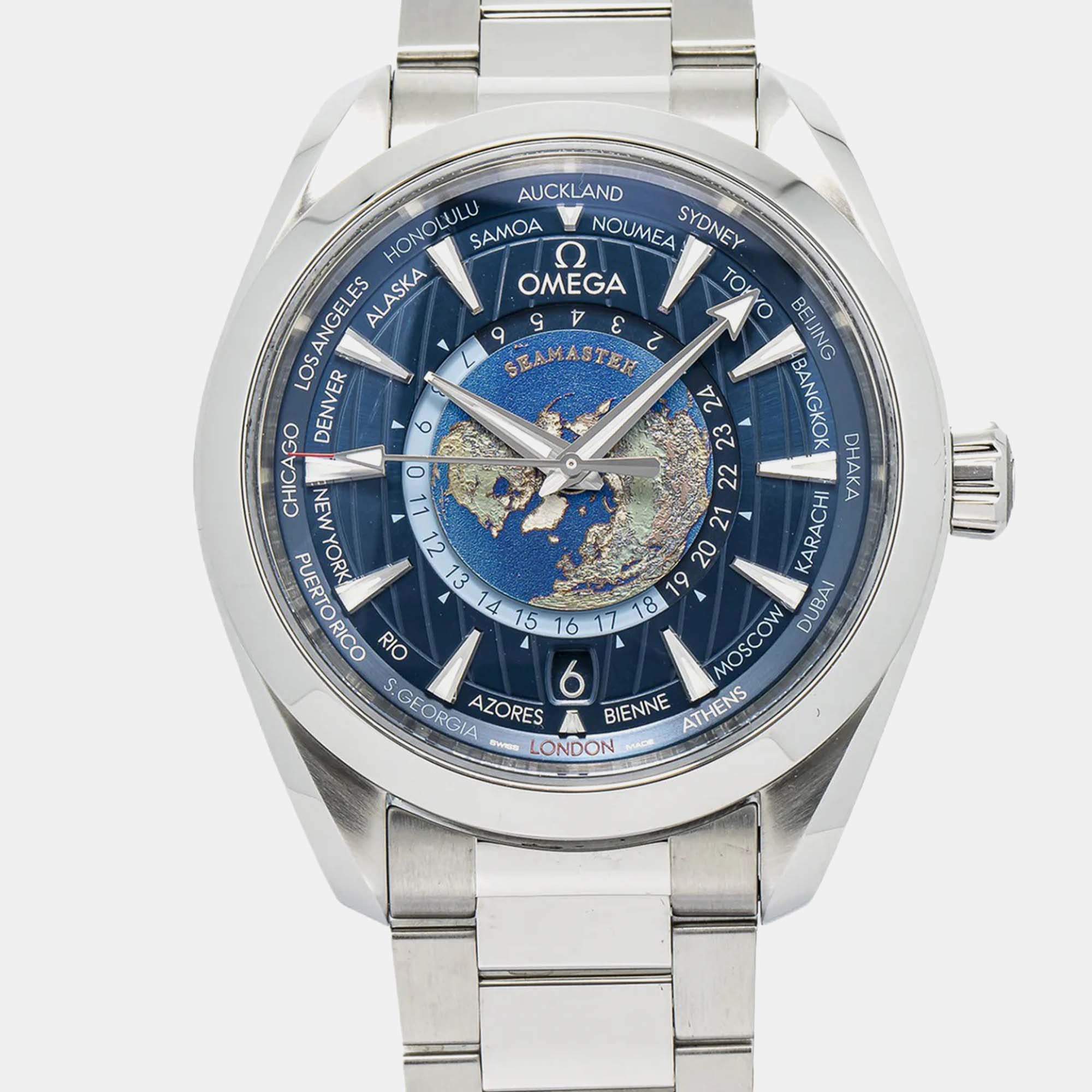 Omega Seamaster Aqua Terra 220.10.43.22.03.001 Automatic Blue Stainless Steel Men's Wristwatch 43mm