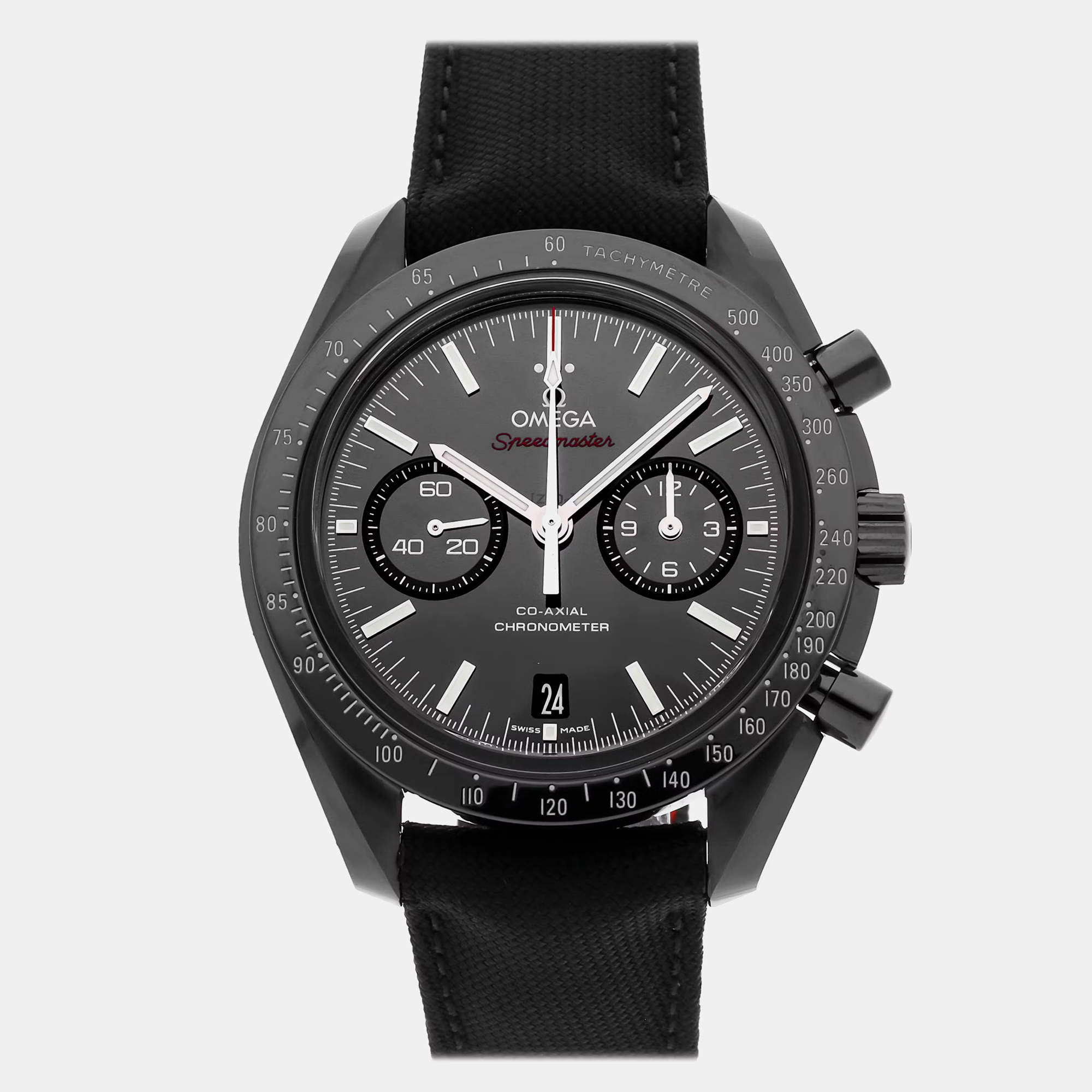 مملوكة مسبقًا Pre-Owned Omega Speedmaster Moonwatch Dark Side of the Moon Chronograph 311.92.44.51.01.003 Automatic Black Ceramic Men's Wristwatch 44 mm
