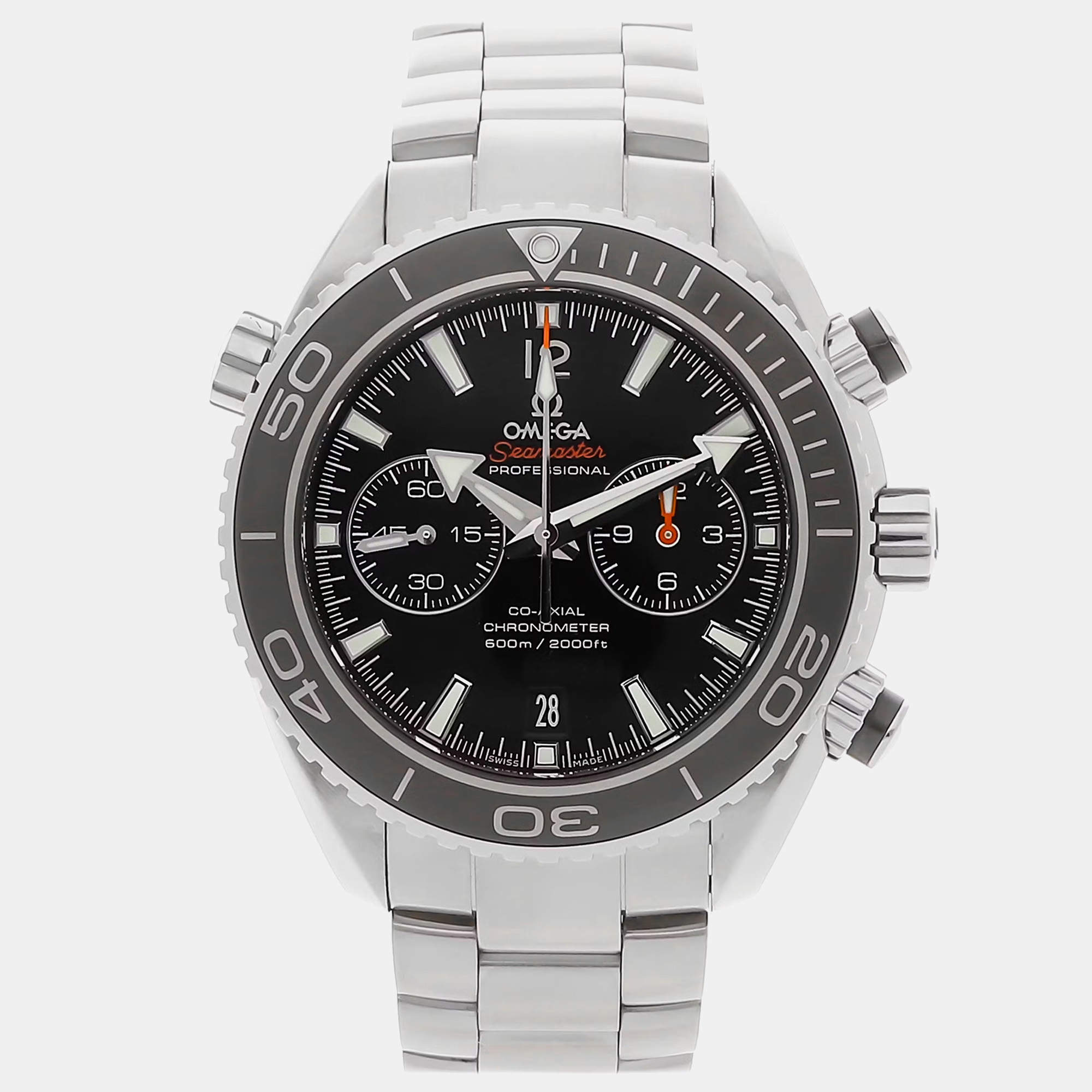 Pre Owned Omega Seamaster Planet Ocean 232.30.46.51.01.001 Automatic Black Stainless Steel Men’s Wristwatch 45 mm