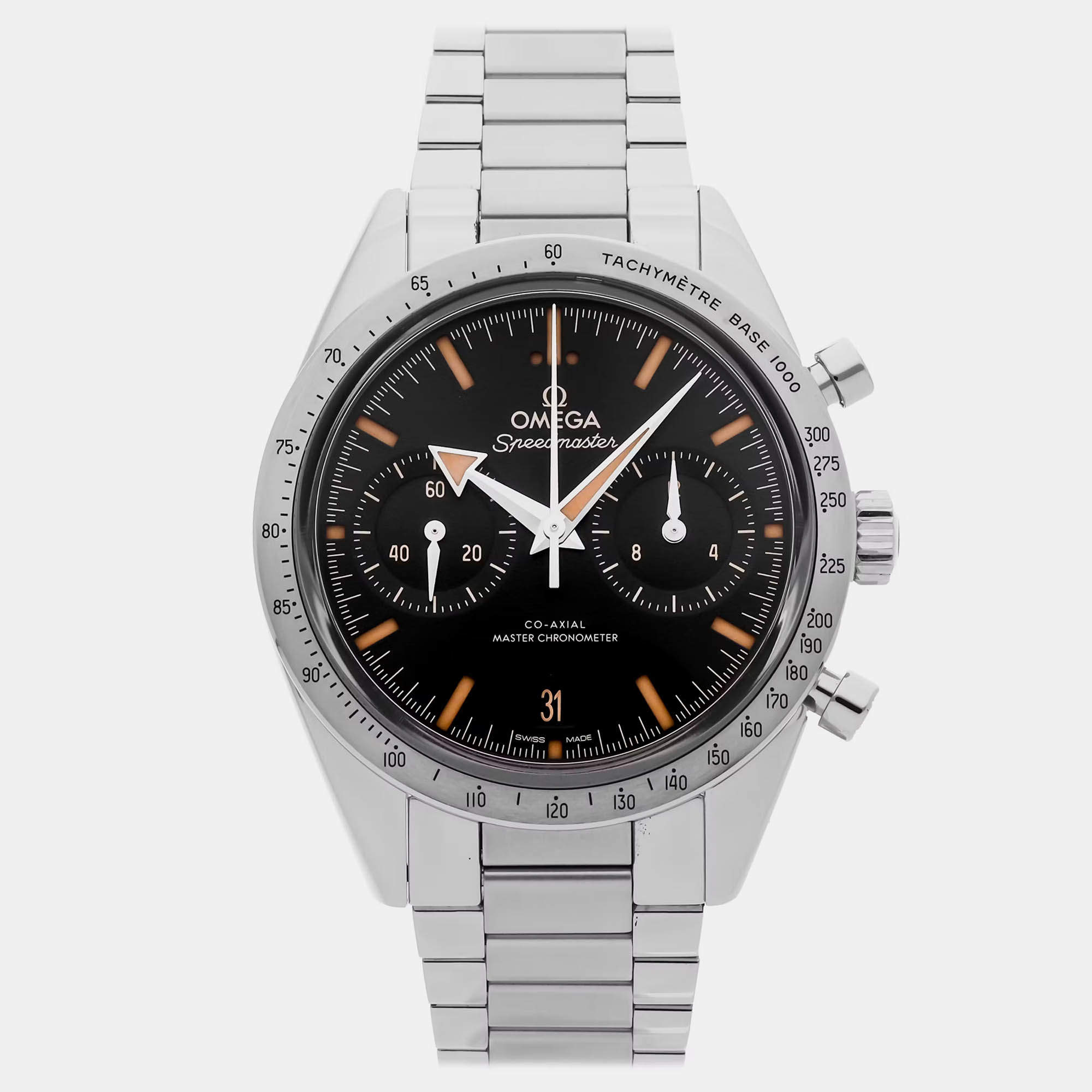 Pre Owned Omega Speedmaster 332.10.41.51.01.001 Manual Winding Black Stainless Steel Men’s Wristwatch 40 mm