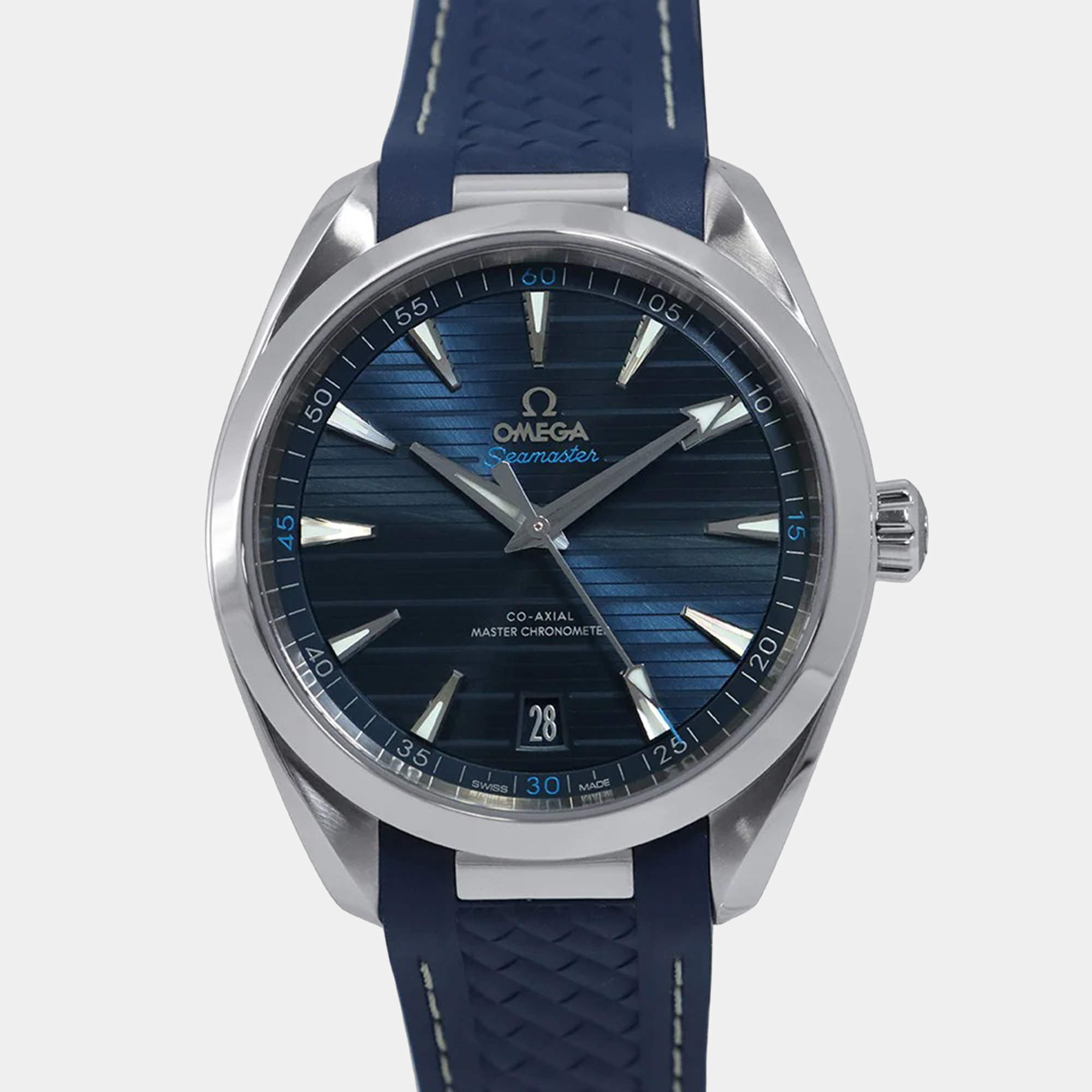 Pre Owned Omega Seamaster Aqua Terra 220.12.41.21.03.001 Automatic Blue Stainless Steel Men's Wristwatch 41 mm