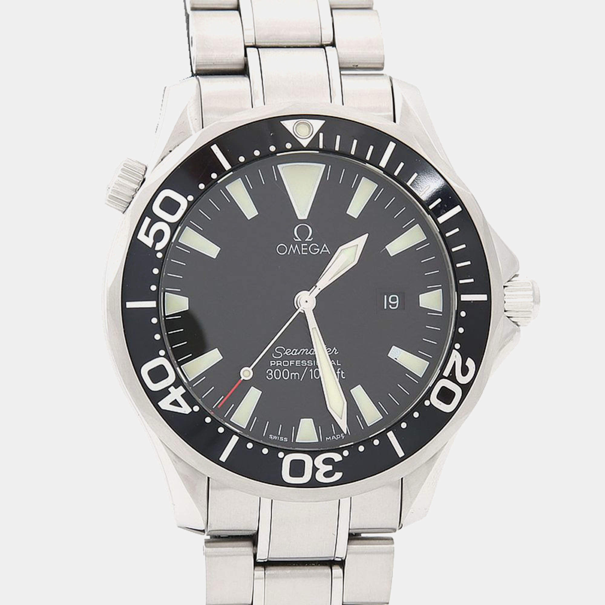 Pre Owned Omega Seamaster Diver 300 2264.50 Quartz Stainless Steel Men's Wristwatch 41 mm
