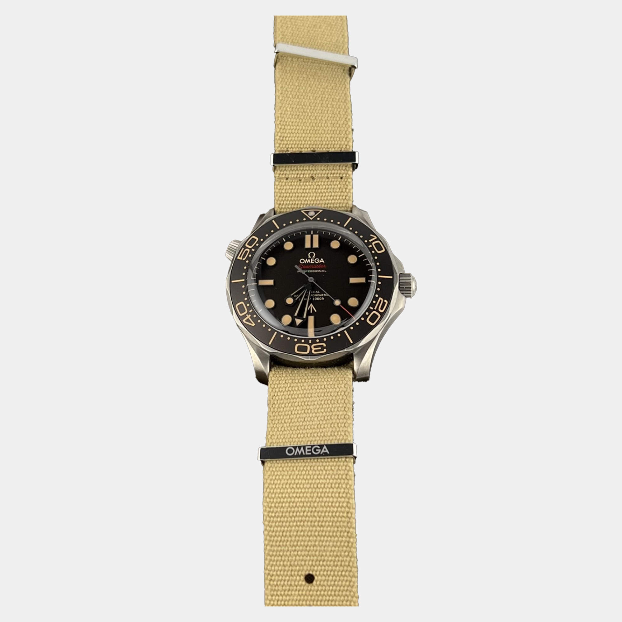 Pre Owned Omega Seamaster 210.90.42.20.01.001 Automatic Brown Stainless Steel Men's Wristwatch 42 mm