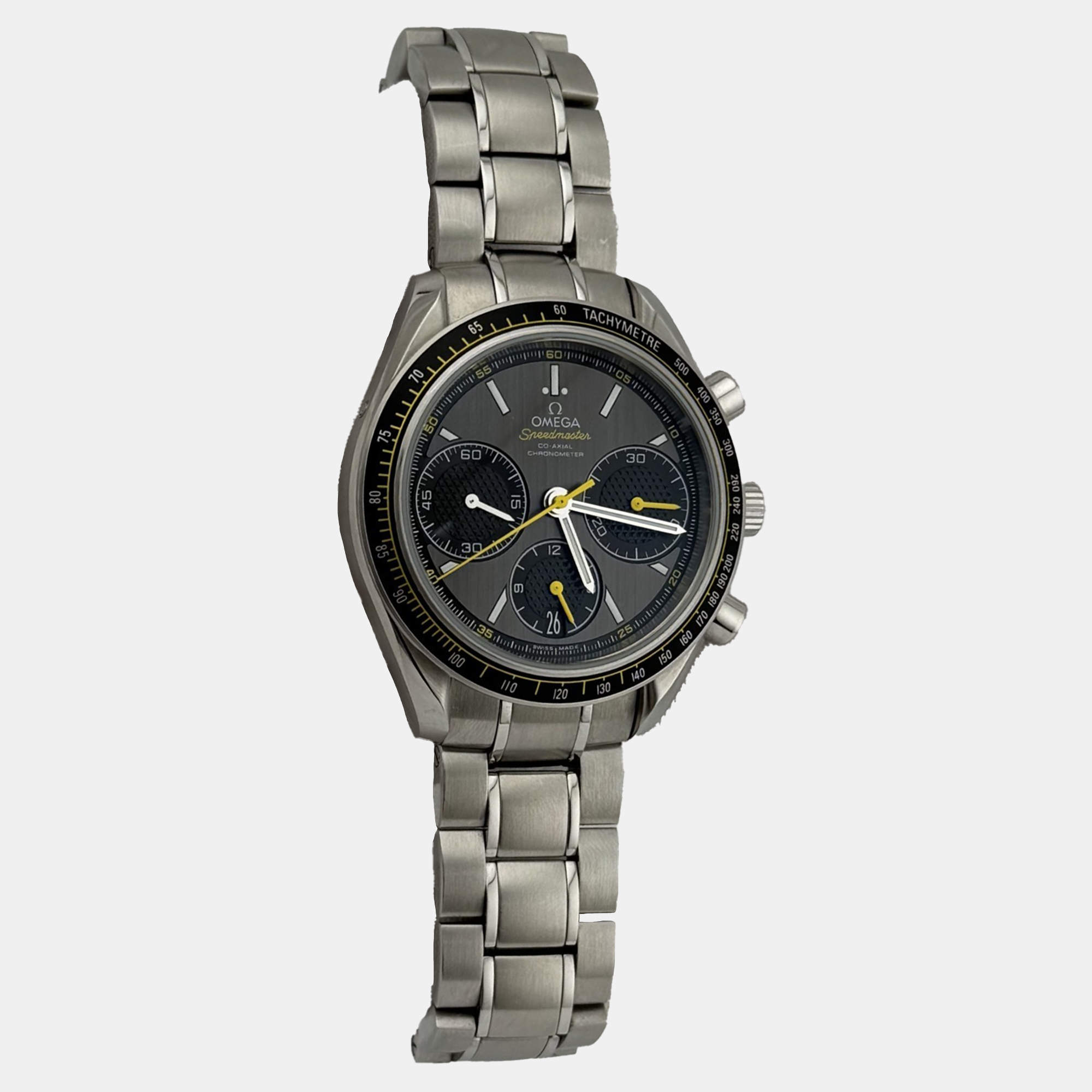 Pre Owned Omega Speedmaster Racing 326.30.40.50.06.001 Automatic Stainless Steel Men's Wristwatch 40 mm
