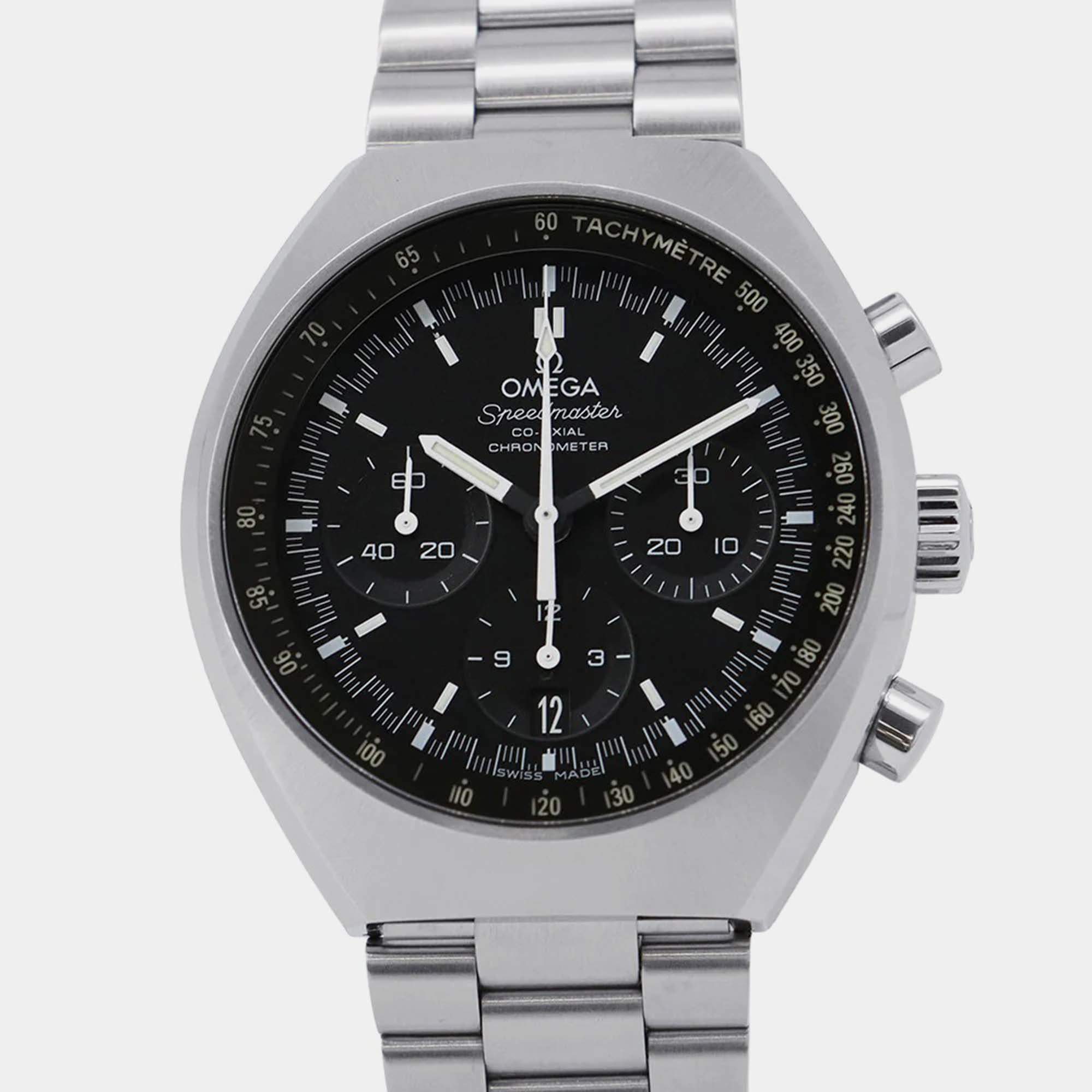 Pre Owned Omega Speedmaster 327.10.43.50.01.001 Automatic Black Stainless Steel Men's Wristwatch 42 mm