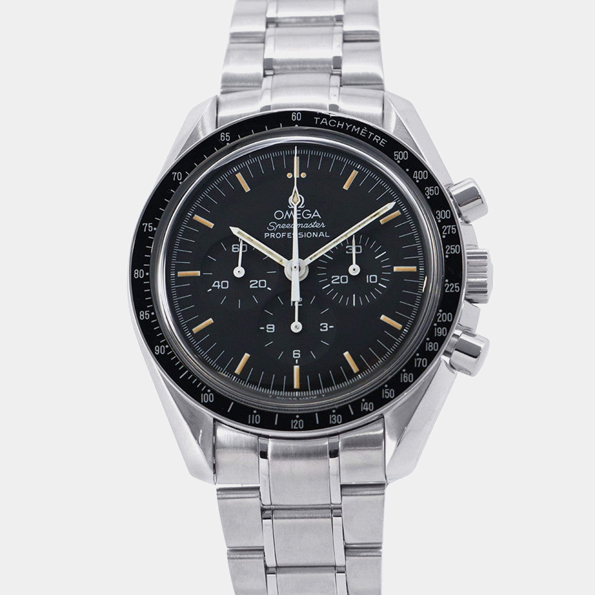 Pre Owned Omega Speedmaster Professional  Stainless Steel Black Dial3572.50.00 42 mm