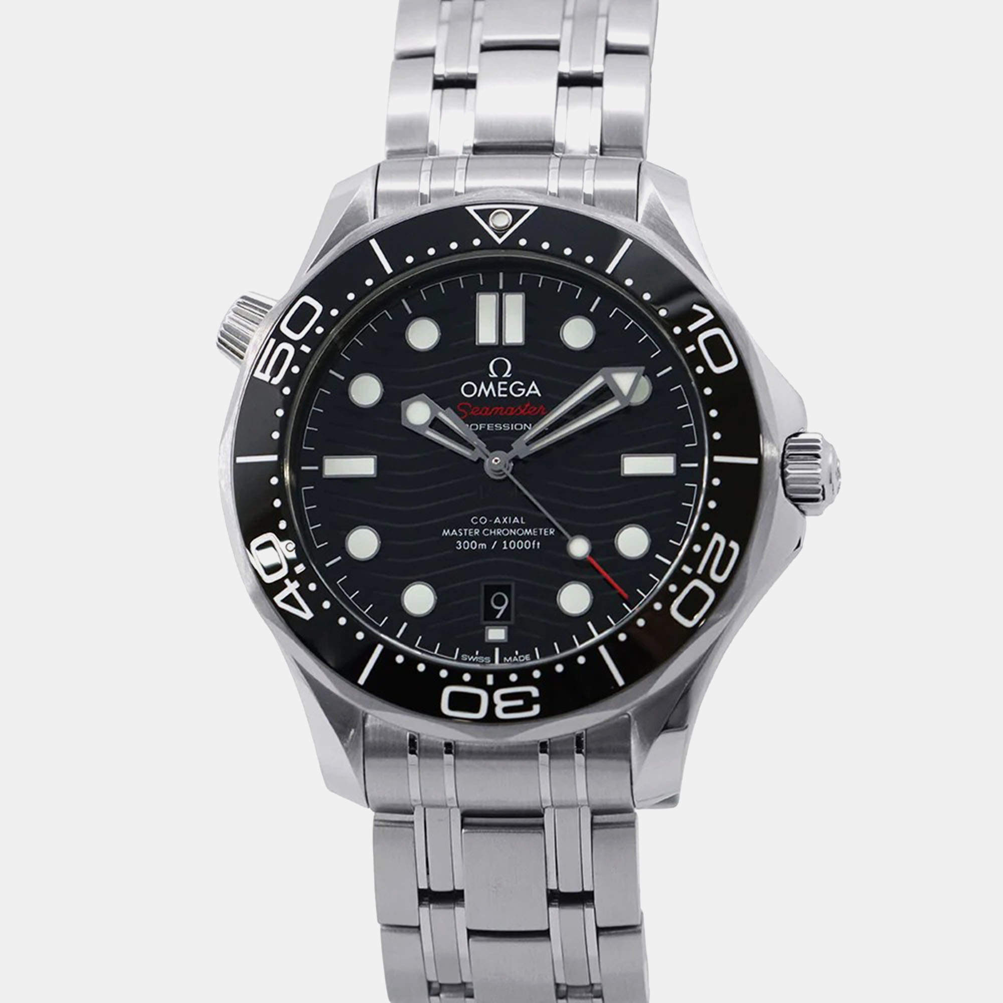 Pre Owned Omega Seamaster 210.30.42.20.01.001 Automatic Black Stainless Steel Men's Wristwatch 42 mm