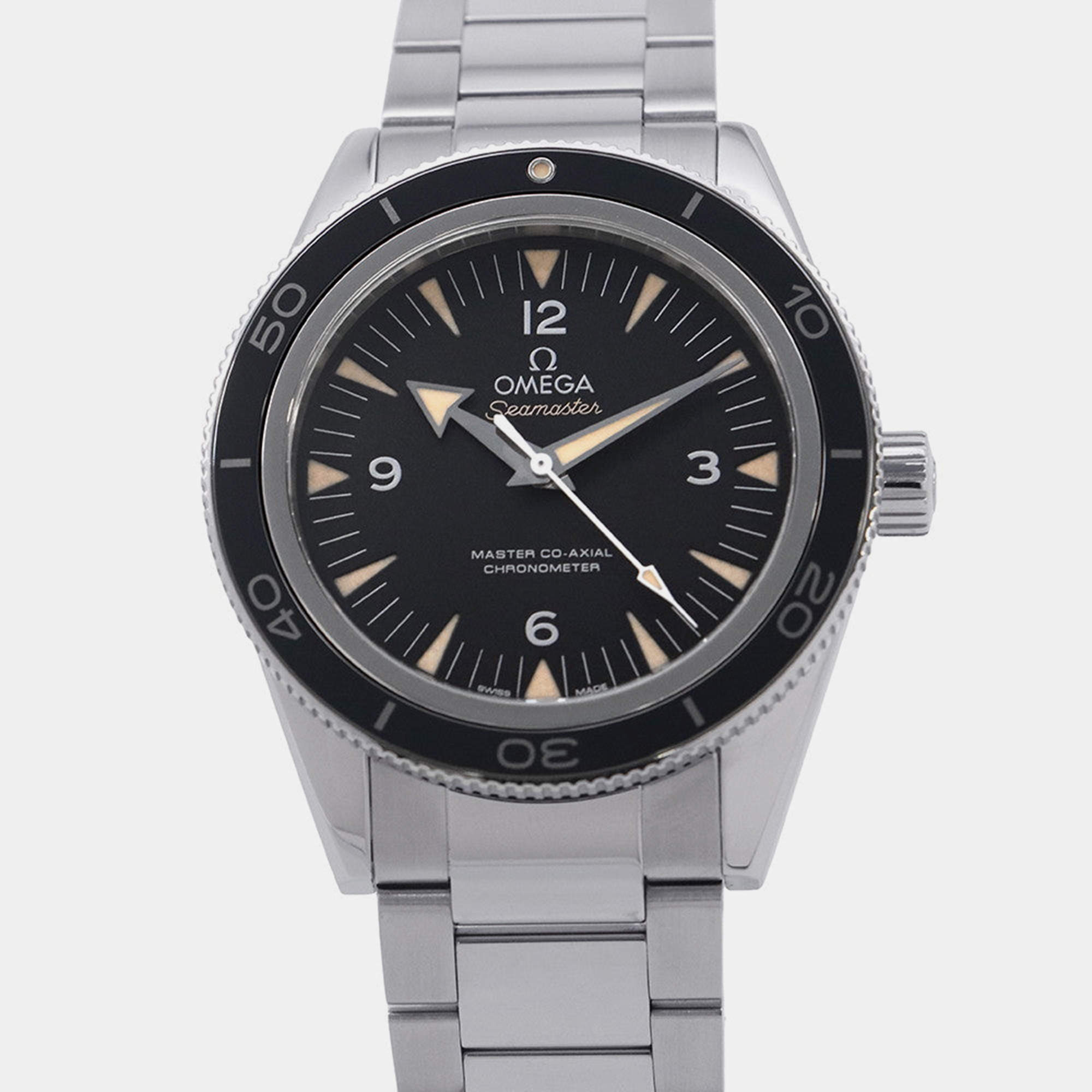 مملوكة مسبقًا Omega Seamaster 233.30.41.21.01.001 Automatic Black Stainless Steel Men's Wristwatch 41 mm