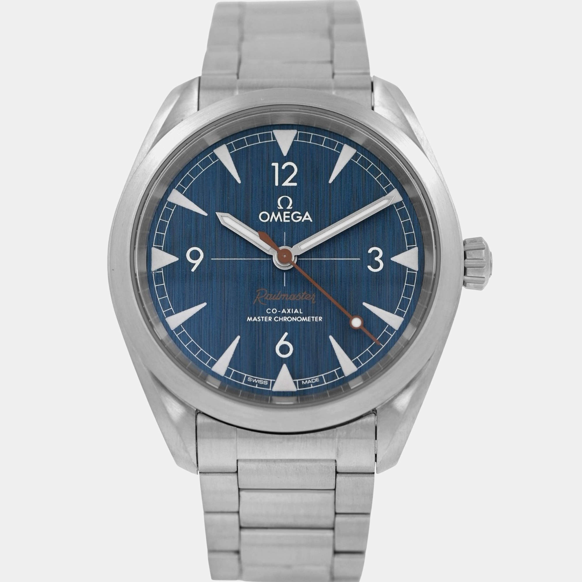 Pre Owned Omega Seamaster Railmaster 210.10.40.20.03.001 Automatic Co-Axial Stainless Steel Men's Wristwatch 40 mm