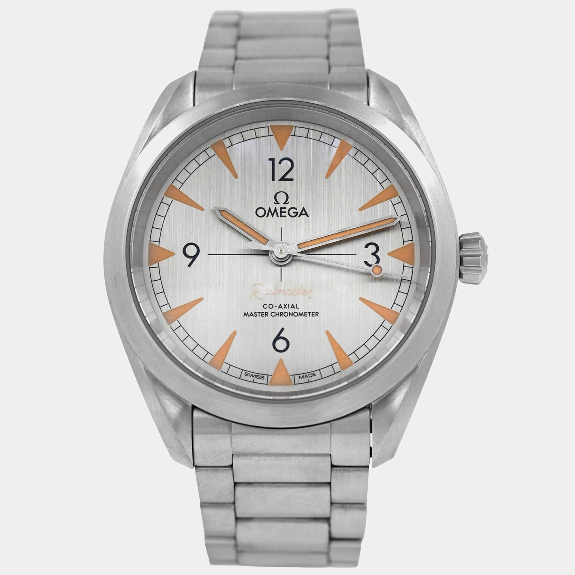 Pre Owned Omega Seamaster Railmaster 220.10.40.20.06.001 Automatic Stainless Steel Men's Wristwatch 40 mm