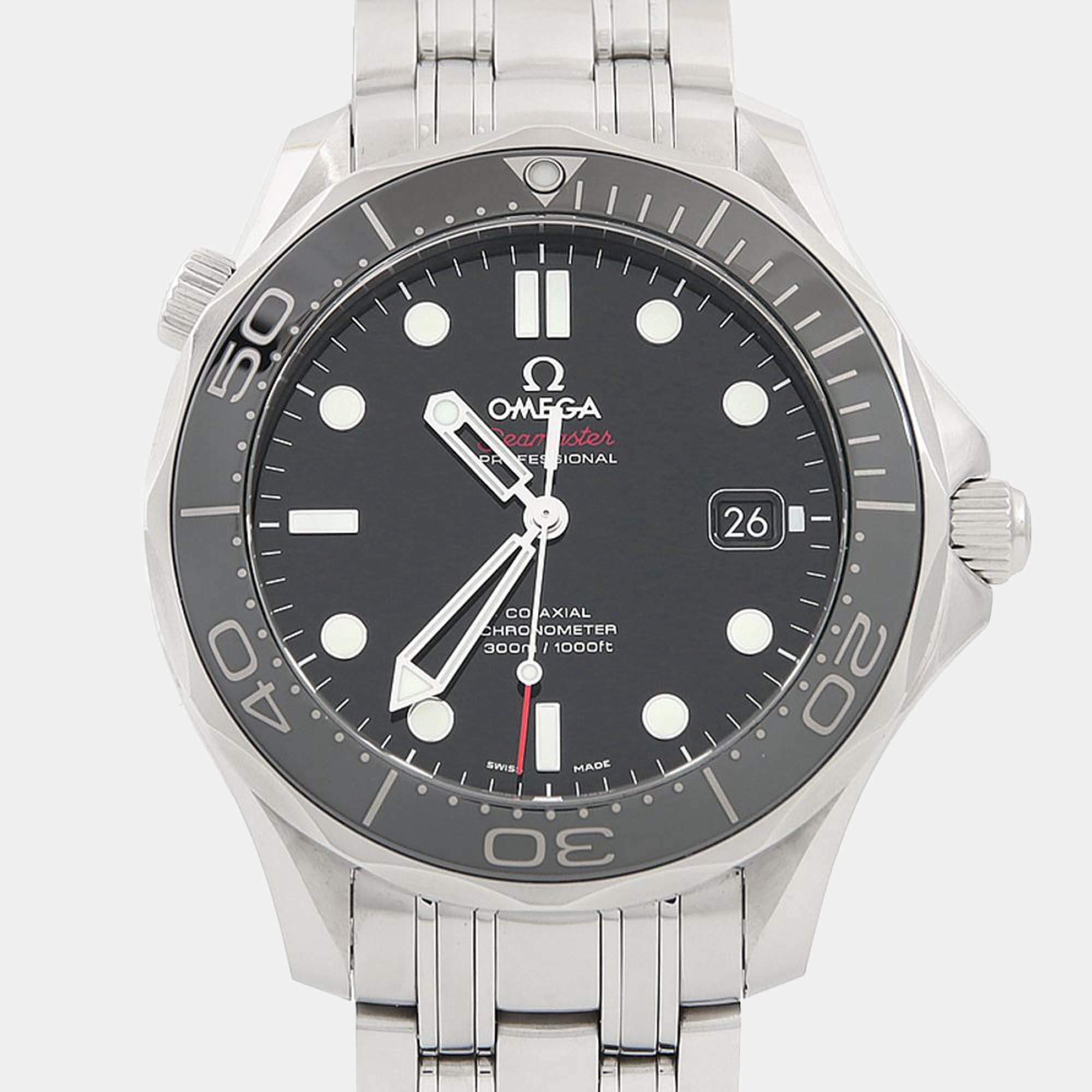 Pre Owned Omega Seamaster Diver 300 212.30.41.20.01.002 Automatic Black Stainless Steel Men's Wristwatch 41mm