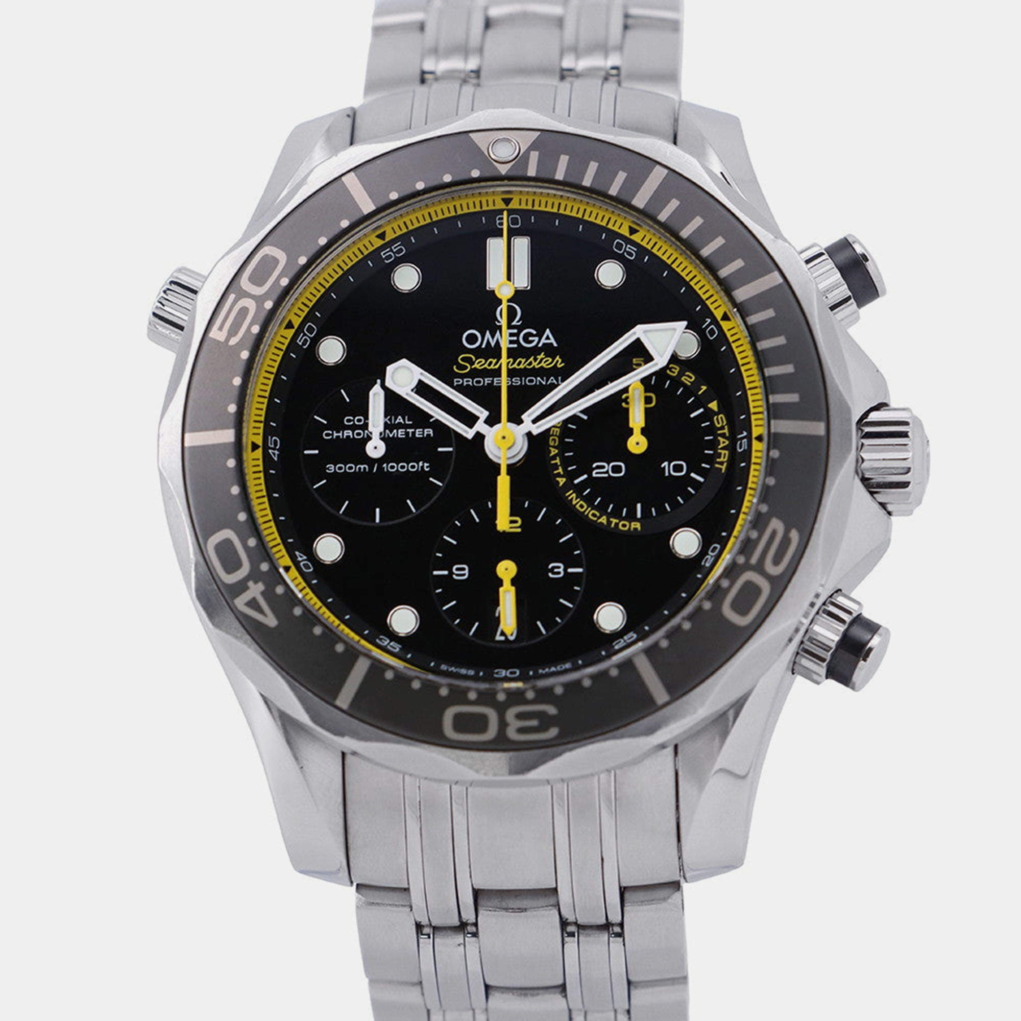 Pre Owned ساعة يد رجالية أوميغا سيماستر 212.30.44.50.01.002 أوتوماتيك سوداء ستانلس ستيل 44 مم