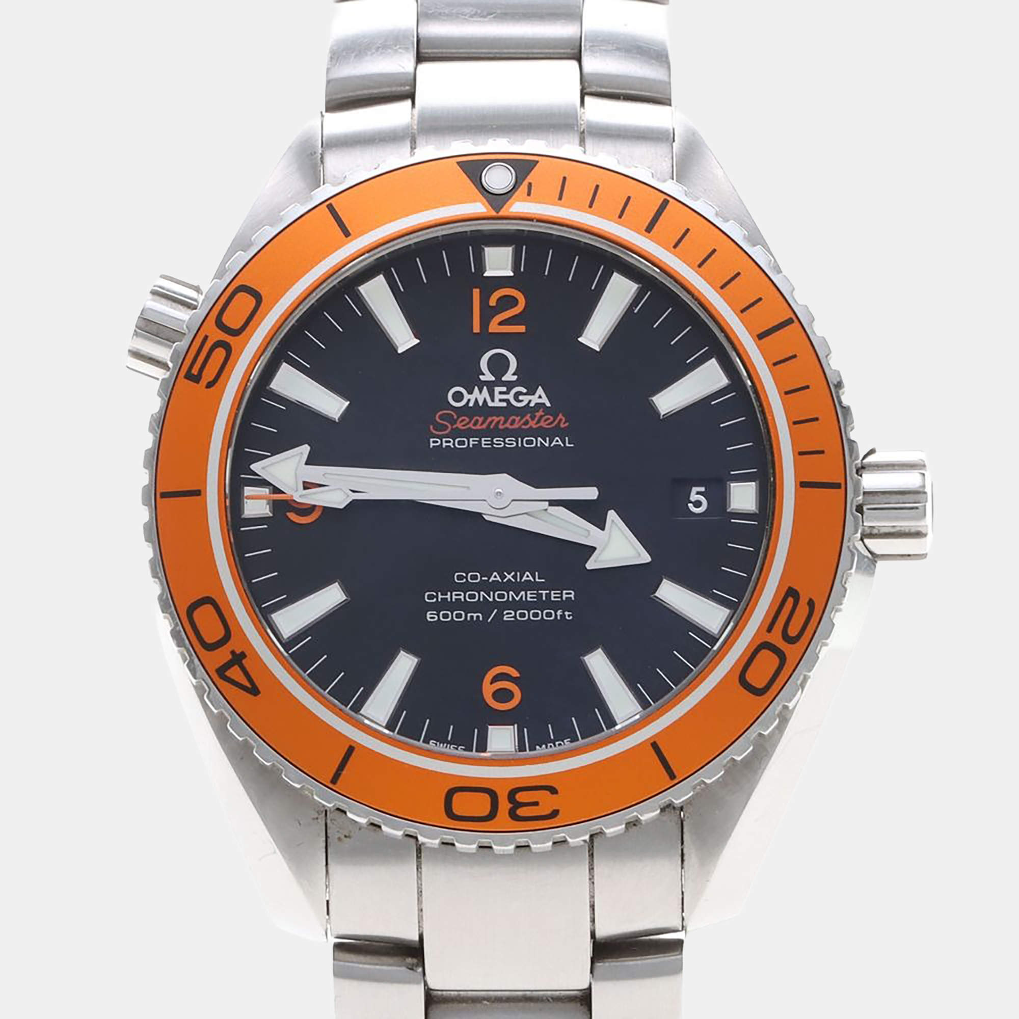 مملوكة مسبقًا Omega Seamaster Planet Ocean 232.30.42 Automatic Black Stainless Steel Men's Wristwatch 42mm