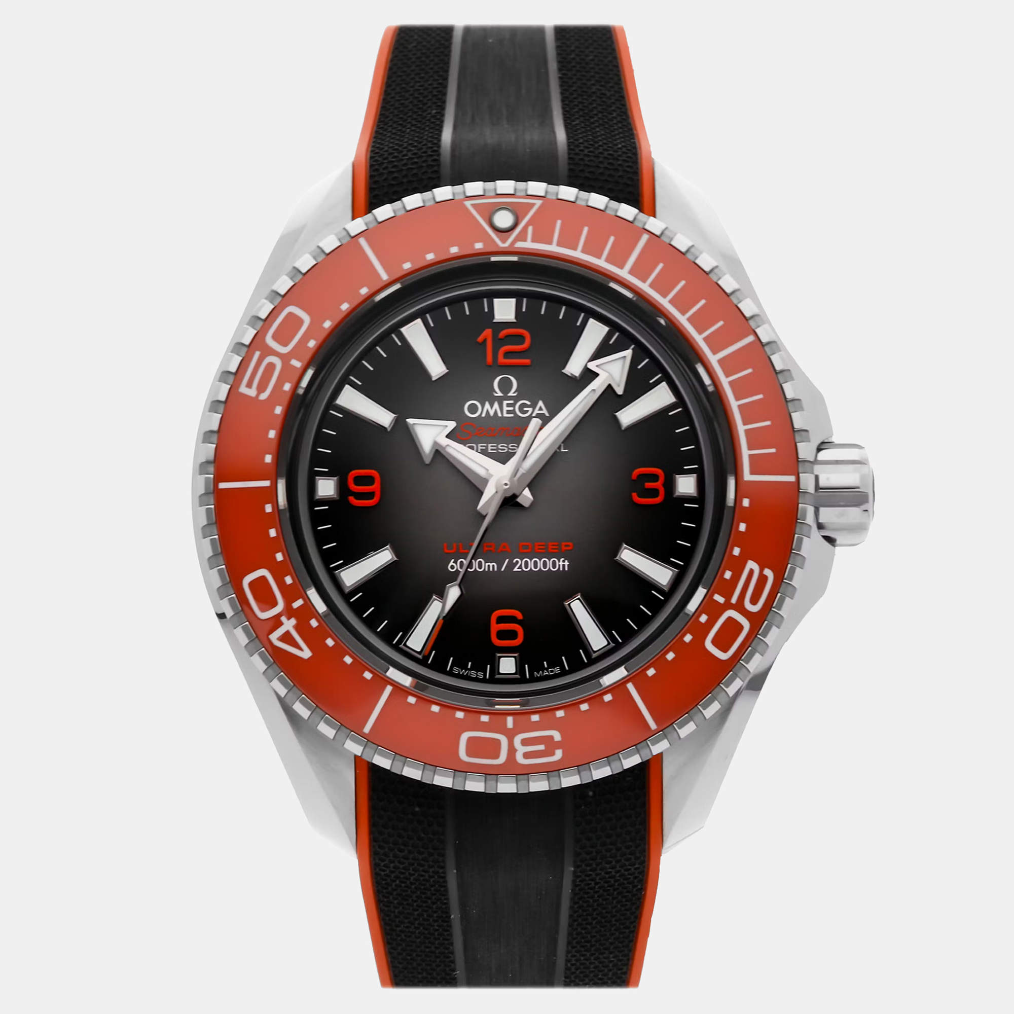 Pre Owned Pre-Owned Omega Seamaster Planet Ocean 6000M Ultra Deep 215.32.46.21.06.001 Grey Automatic Stainless Steel Men's Wristwatch 45 MM