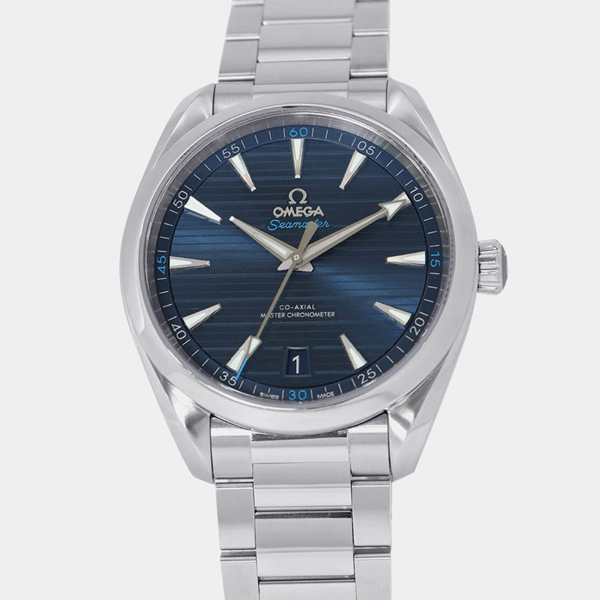 Pre Owned Omega Seamaster Aqua Terra 220.10.41.21.03.001 Automatic Blue Stainless Steel Men's Wristwatch 41 mm