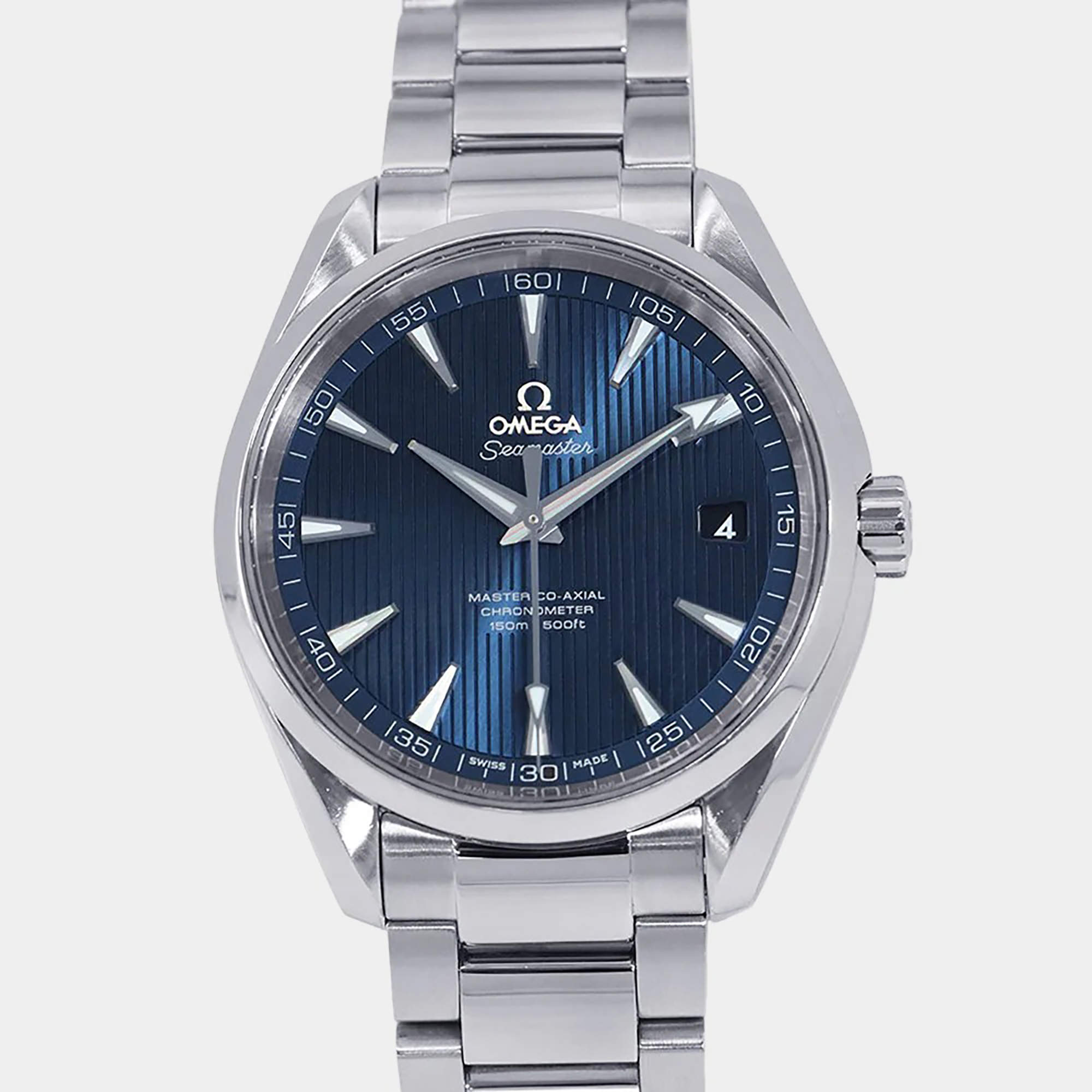 Pre Owned Omega Seamaster Aqua Terra 231.10.42.21.03.003 Automatic Blue Stainless Steel Men's Wristwatch 41.5 mm