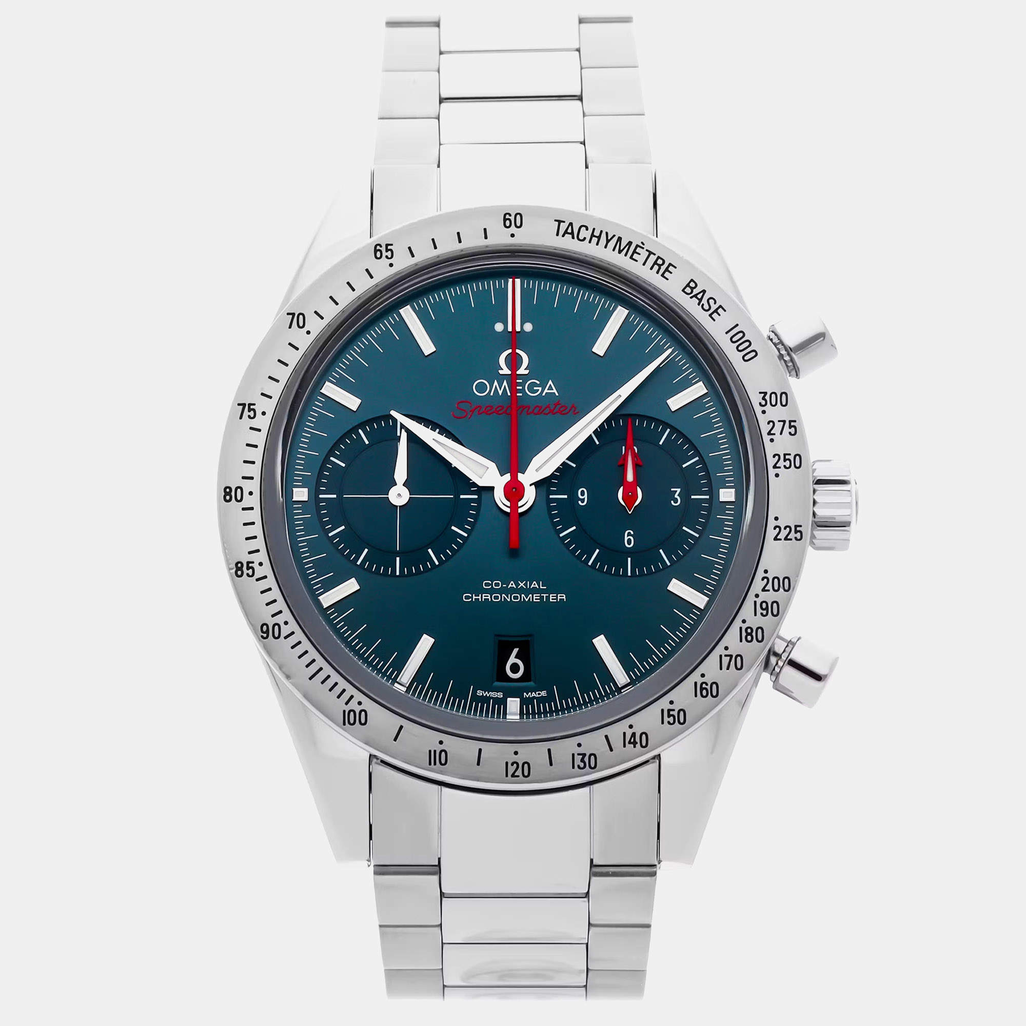Pre Owned Omega Speedmaster '57 331.10.42.51.03.001 Blue Stainless Steel Automatic Men Wristwatch 41.5 mm