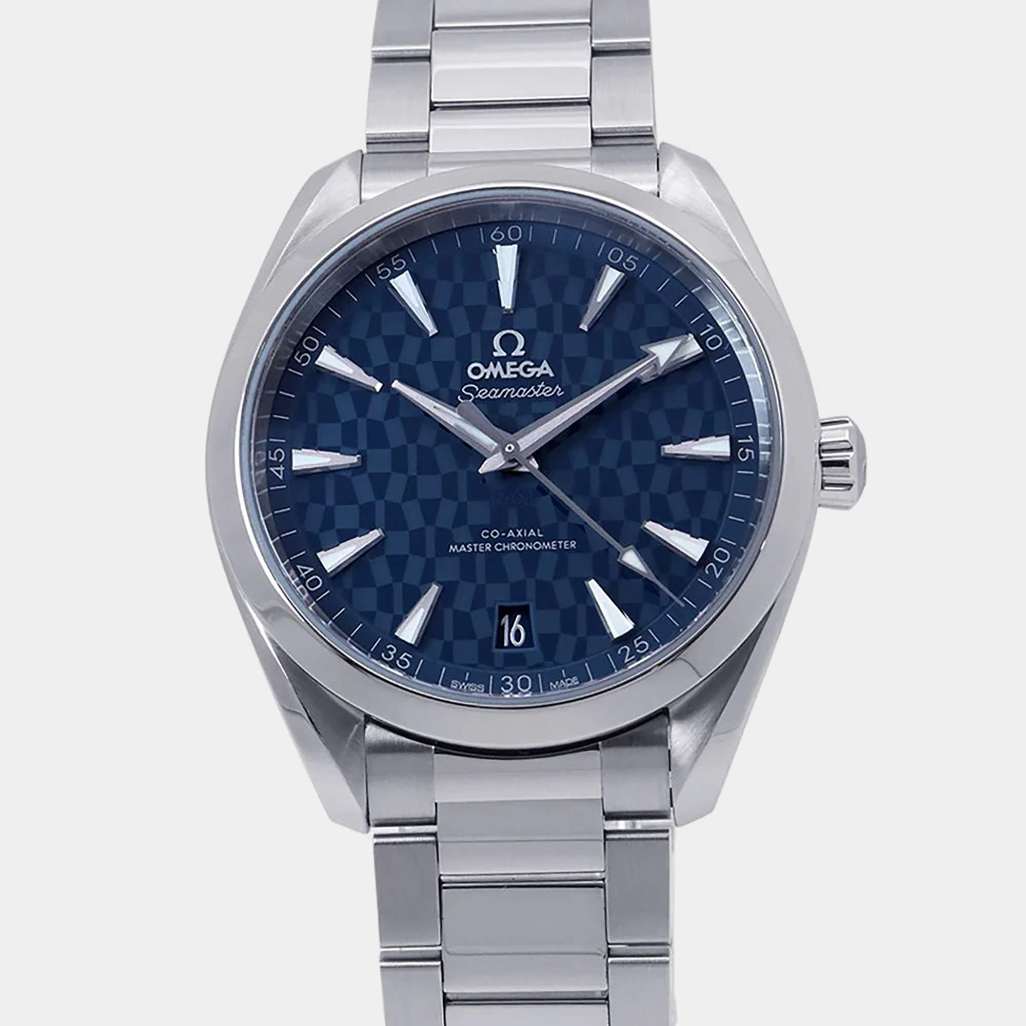Pre Owned Omega Seamaster Aqua Terra 522.12.41.21.03.001 Blue Stainless Steel Automatic Men's Watches 41mm
