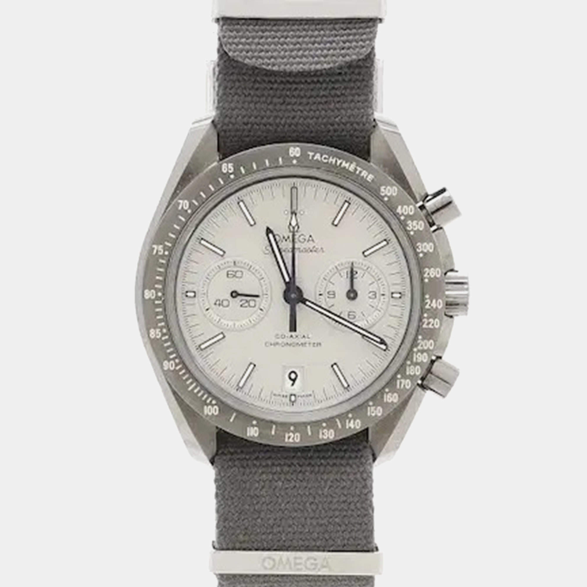 Pre Owned Omega Speedmaster Professional MoonWristwatch 311.93.44.51.99.001 White Ceramic Automatic Men's Wristwatches 44.25mm