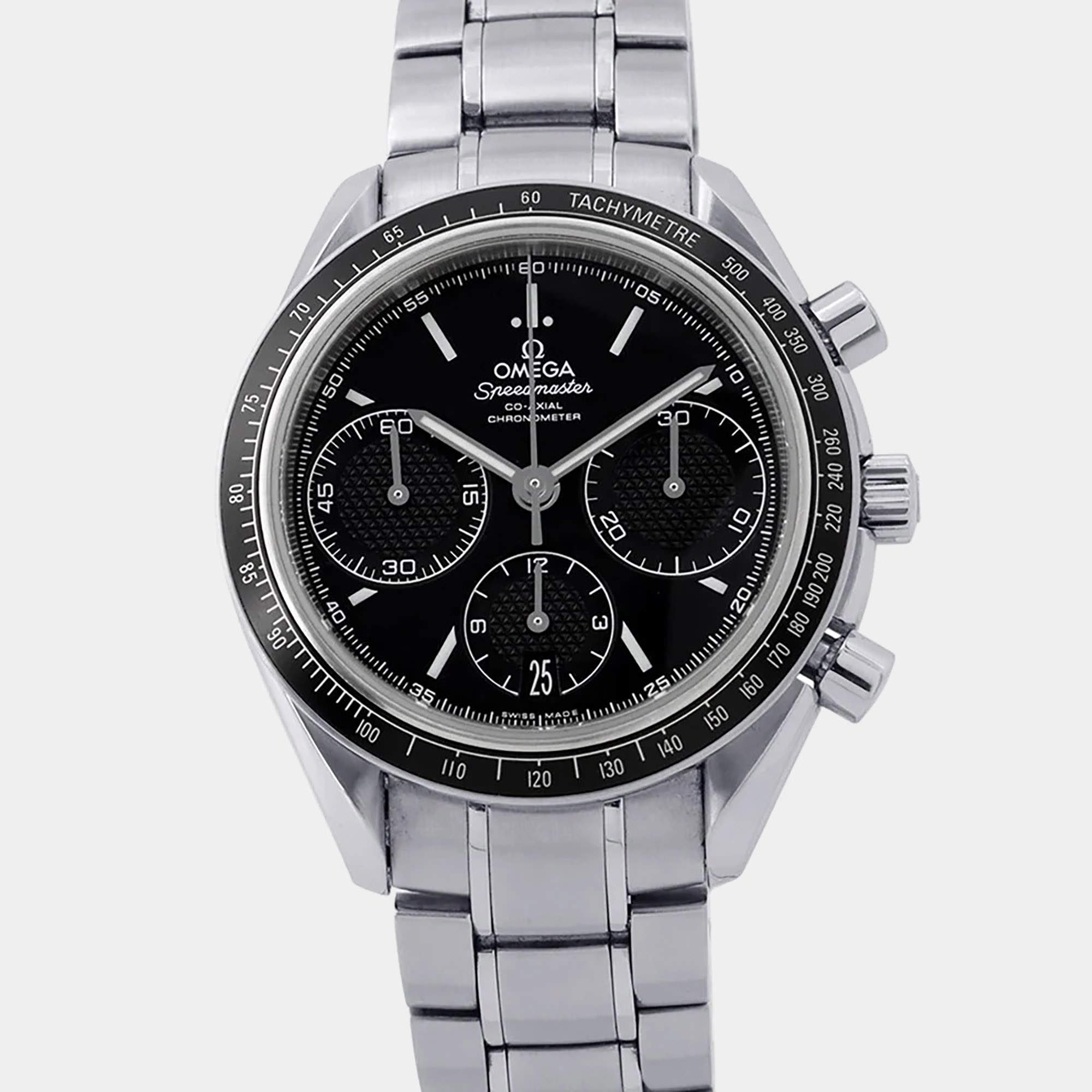 Pre Owned Omega Speedmaster Racing 326.30.40.50.01.001 Black Stainless Steel Automatic Men's Watches 40mm