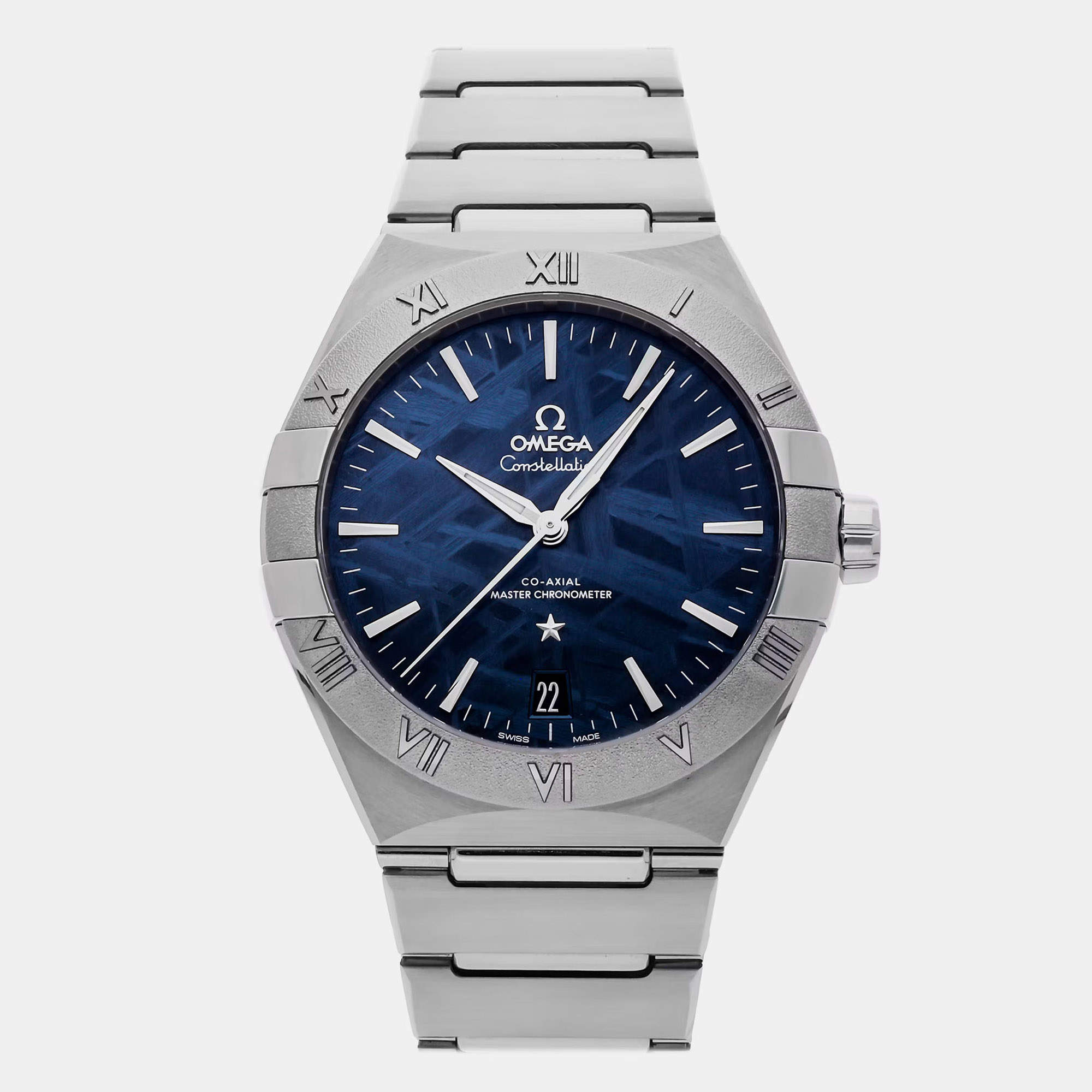 Pre Owned Omega Constellation 131.30.41.21.99.003 Blue Stainless Steel Automatic Men's Wristwatch 41mm
