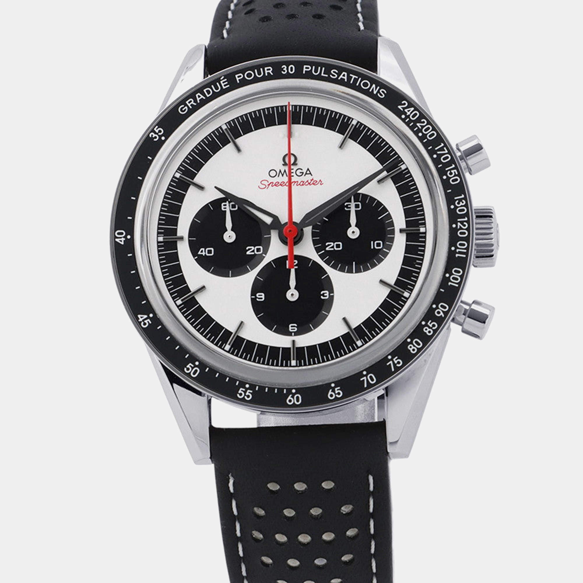 Pre Owned Omega Speedmaster Moonwatch 311.32.40.30.02.001 Silver Stainless Steel Automatic Men's Wristwatch 39.7mm