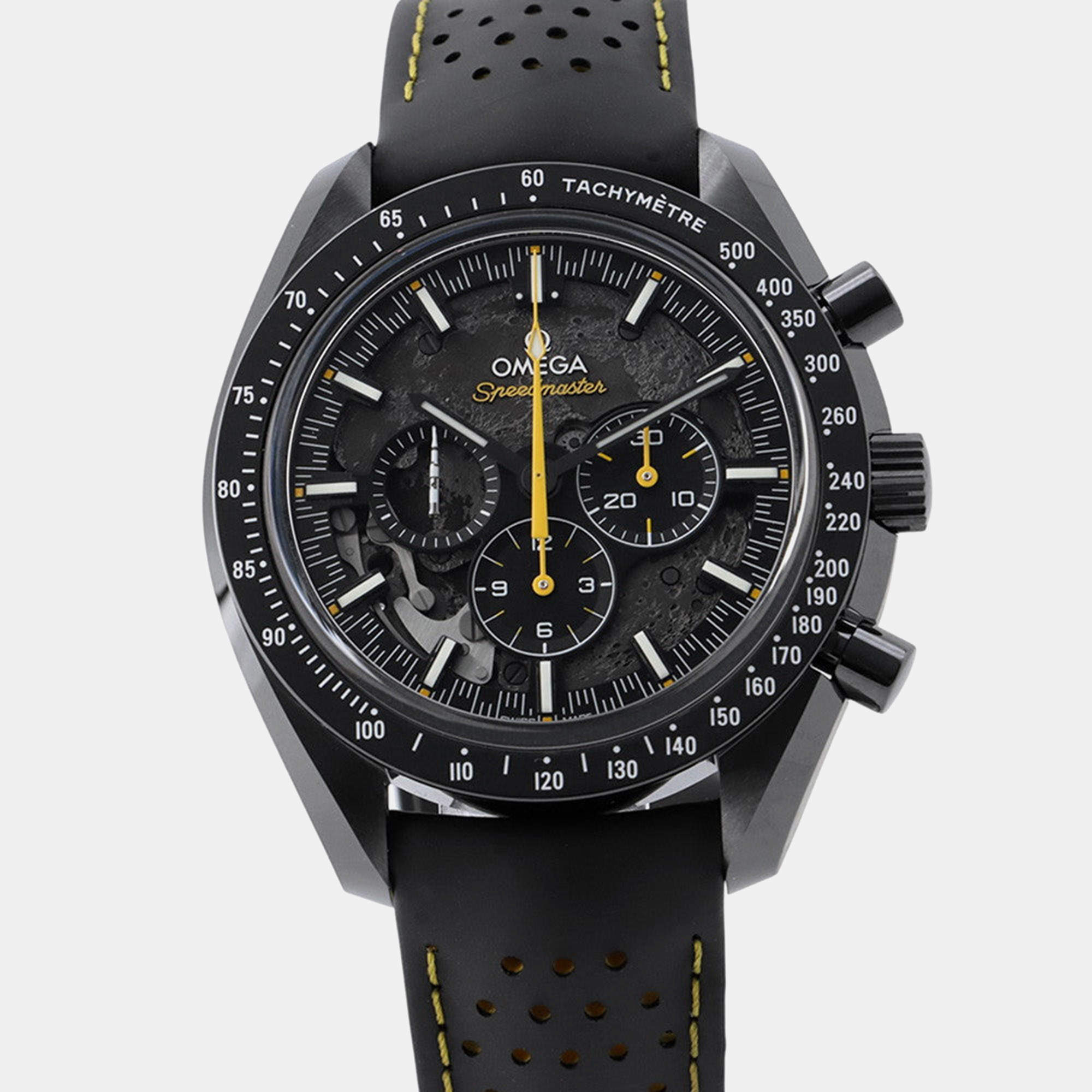 Pre Owned Omega Speedmaster Dark Side of the Moon Apollo 8 310.92.44.50.01.001 Black Ceramic Manual Winding Men's Wristwatch 44.25mm