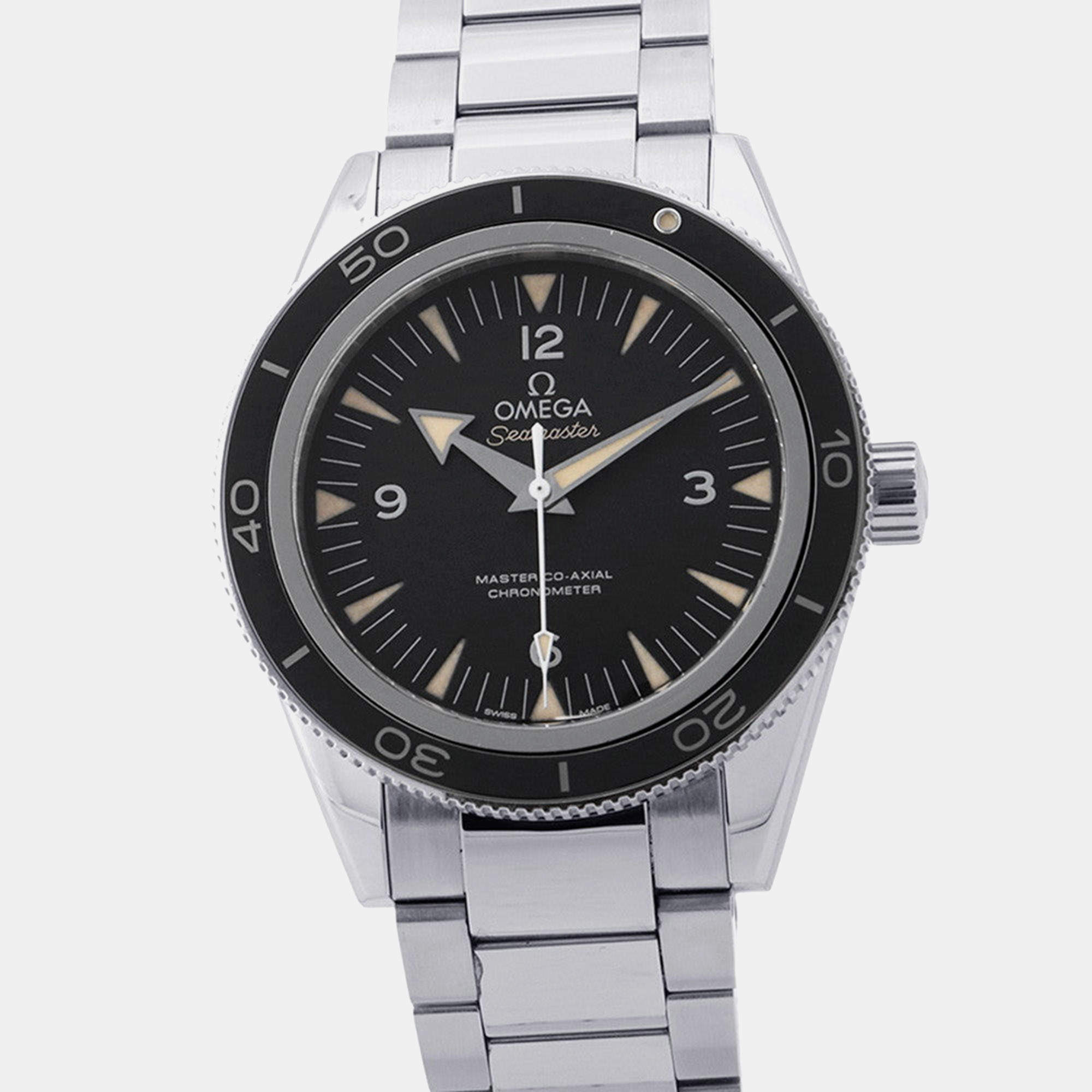 Pre Owned Omega Seamaster 233.30.41.21.01.001 Black Stainless Steel Automatic Men's Wristwatch 41mm