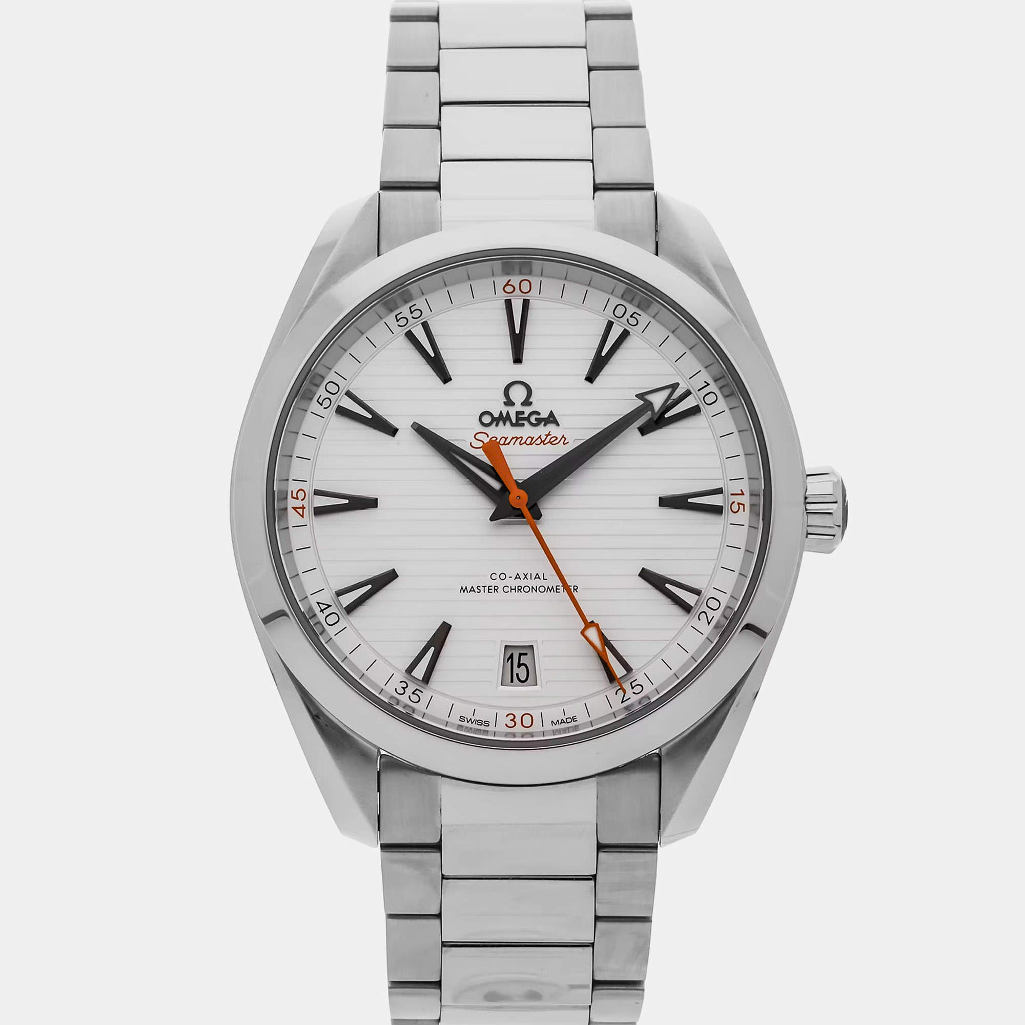 Pre Owned Omega Seamaster Aqua Terra 220.10.41.21.02.001 Silver Stainless Steel Automatic Men's Wristwatch 41mm
