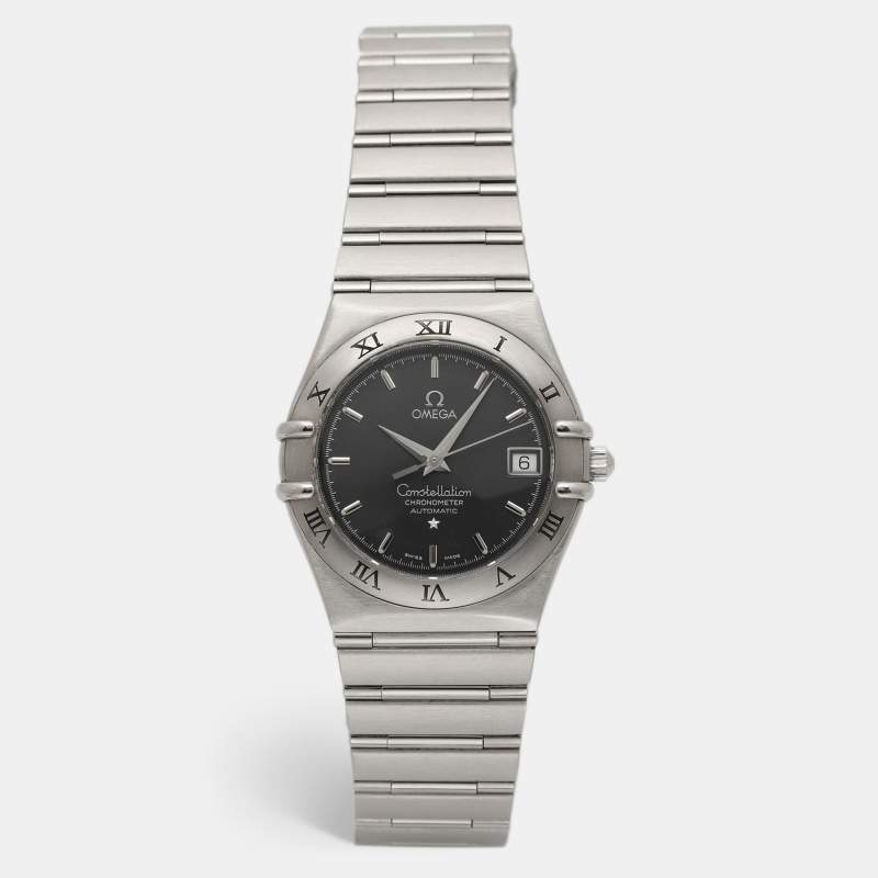 مملوكة مسبقًا Omega Constellation 1502.40 Black Dial Stainless Steel Men's Wristwatch 36 mm