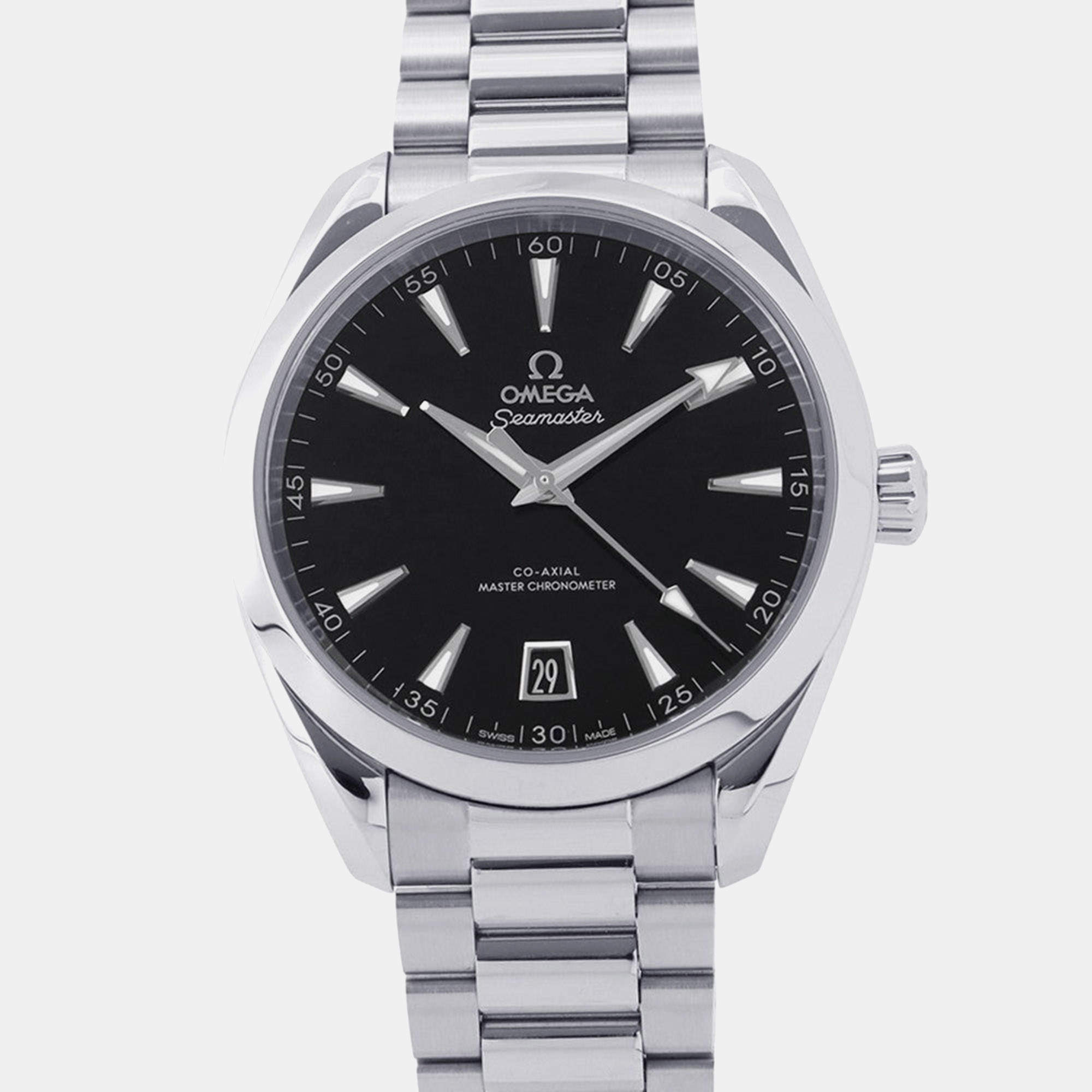 Pre Owned Omega Seamaster Aqua Terra 220.10.41.21.01.002 Black Stainless Steel Automatic Men's Wristwatch 41mm