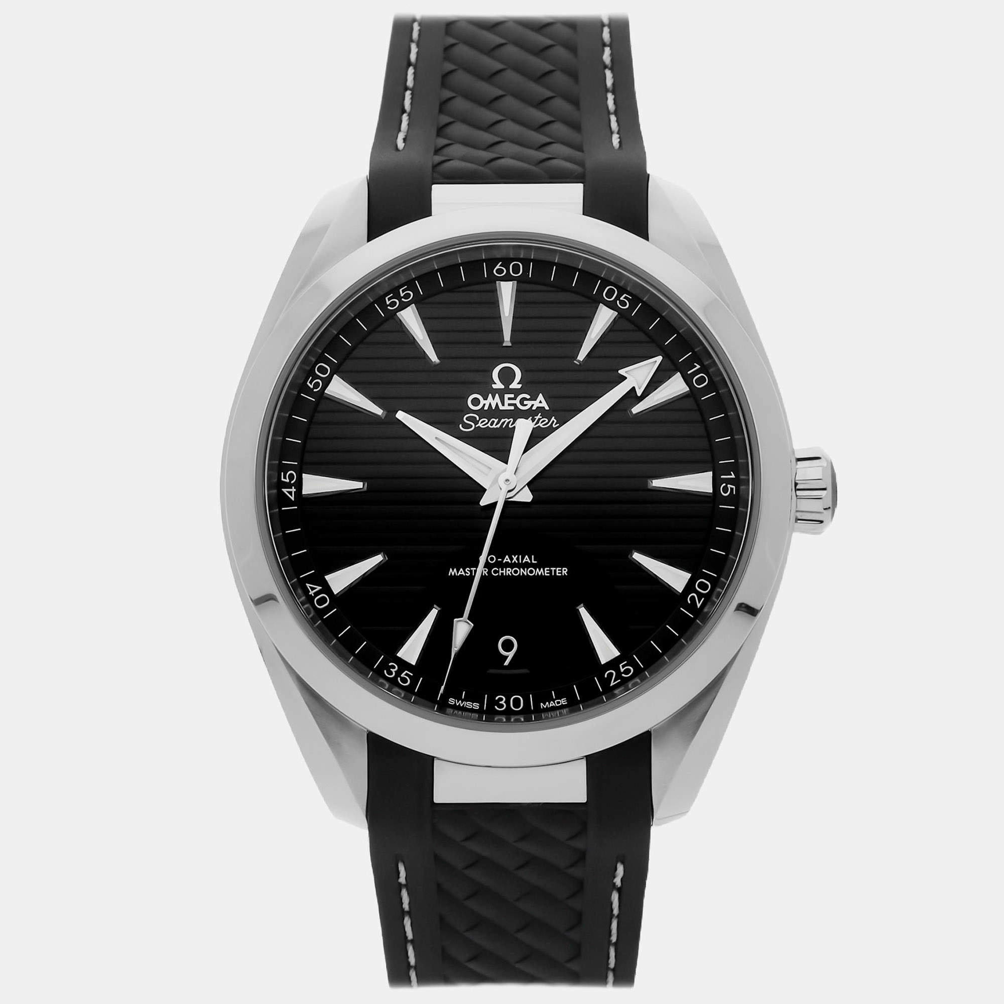 Pre Owned Omega Seamaster Aqua Terra 220.12.41.21.01.001 Black Stainless Steel Automatic Men's Wristwatch 41mm