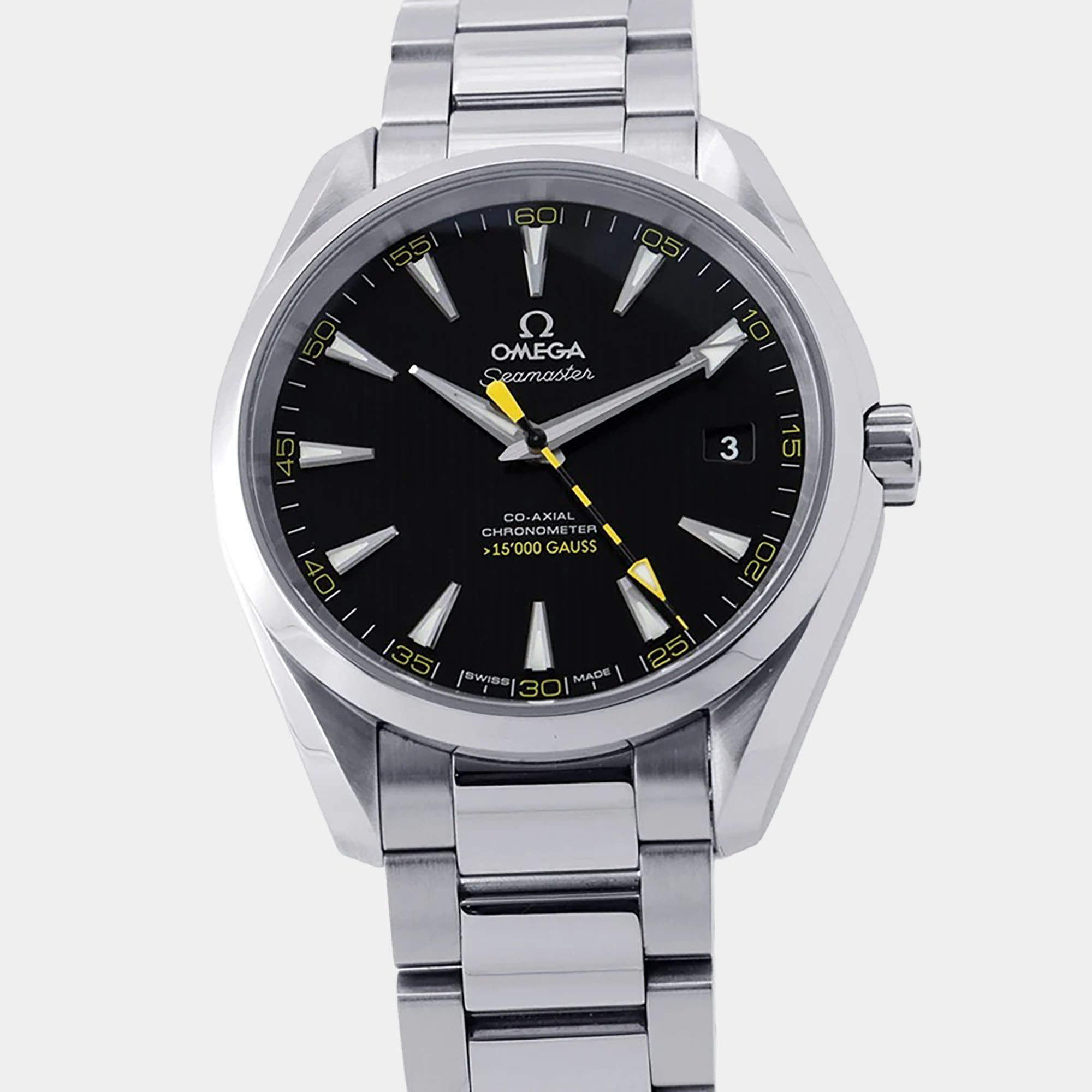 Pre Owned Omega Seamaster Aqua Terra  231.10.42.21.01.002 Black Dial Stainless Steel Automatic Men's Wristwatch 41.5mm