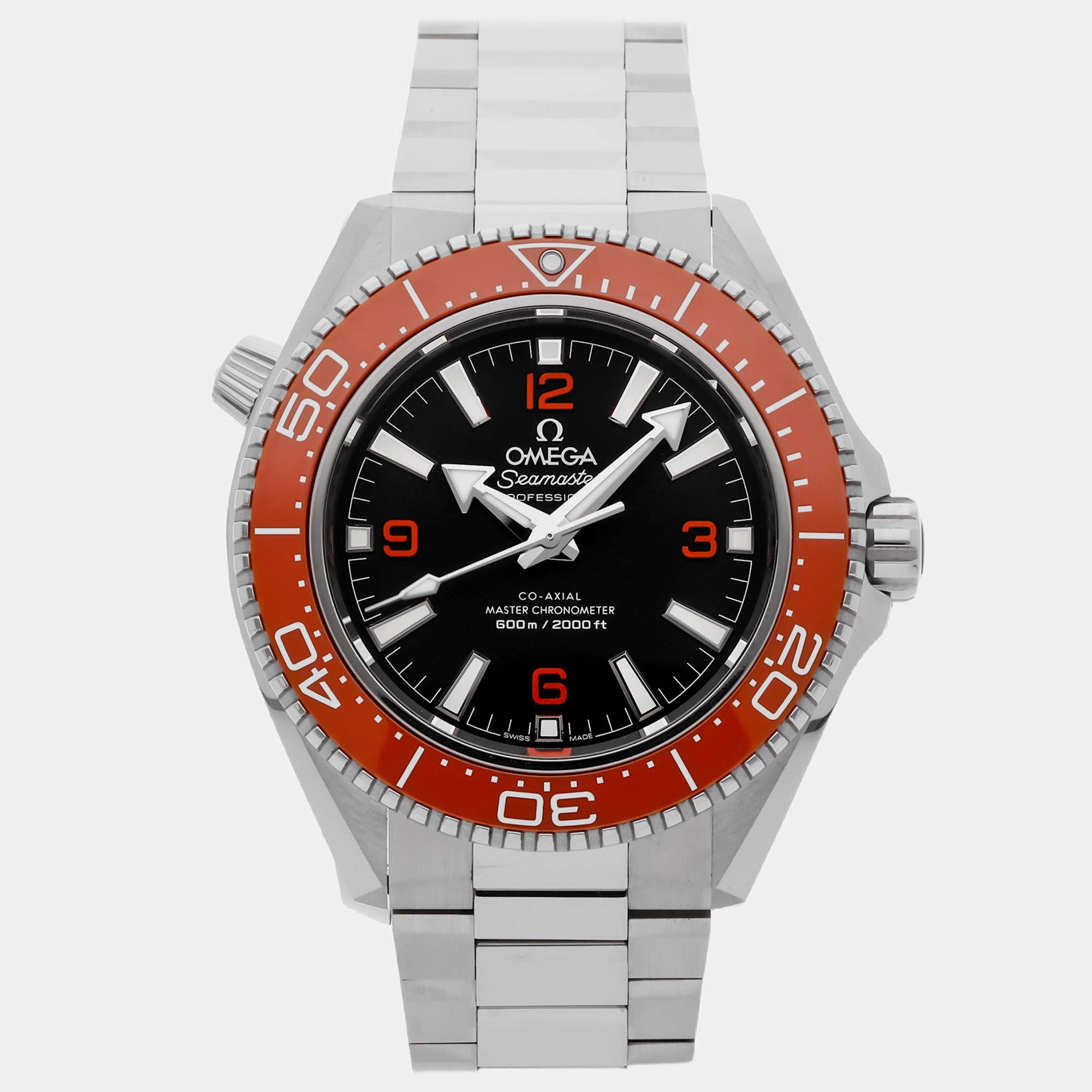 Pre Owned Omega Seamaster Planet Ocean 217.30.42.21.01.003 Black Stainless Steel Automatic Men's Watches 42mm