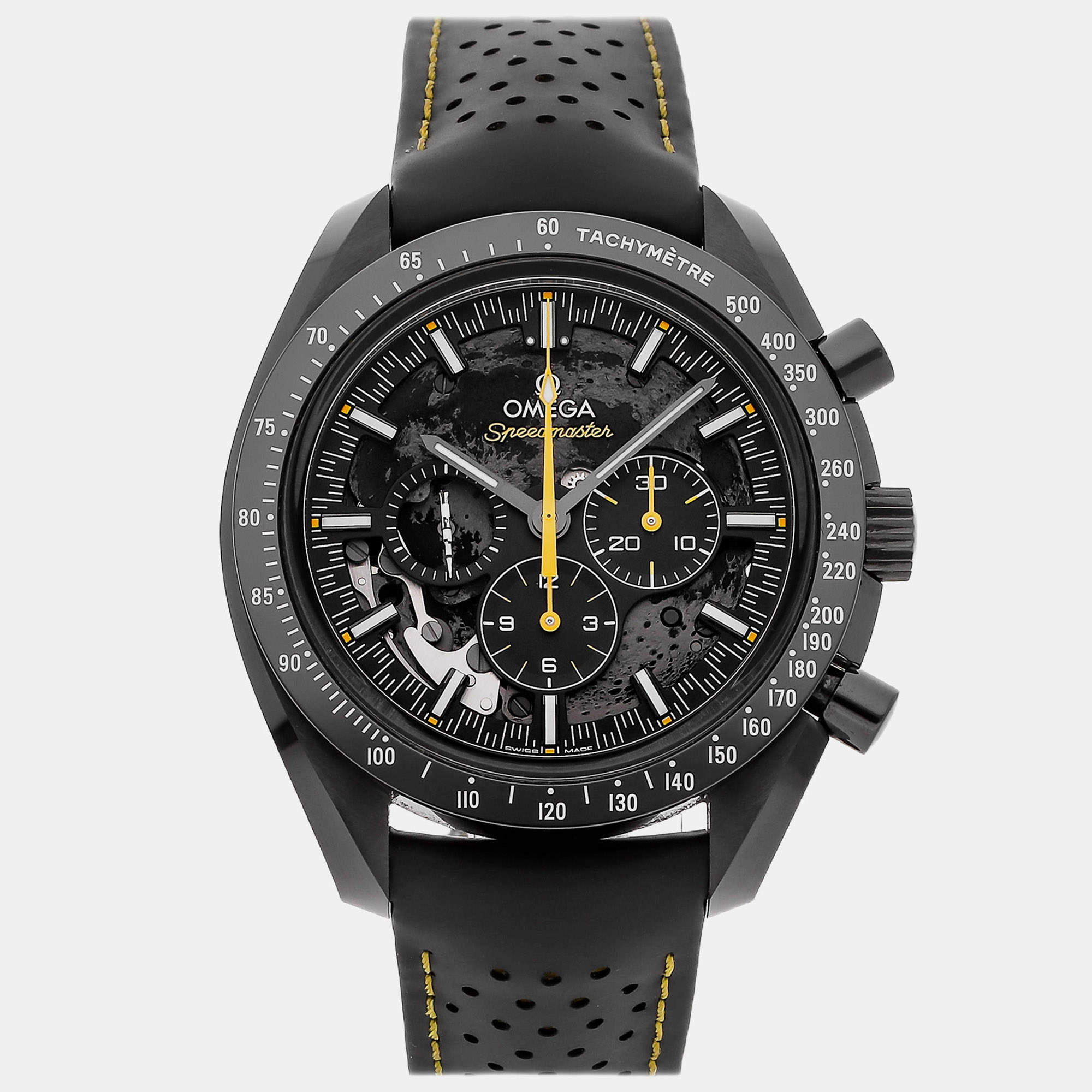 Pre Owned Omega Apollo 8 Speedmaster Dark Side Of The Moon 310.92.44.50.01.001 Black Ceramic Manual Winding Men's Watches 44mm