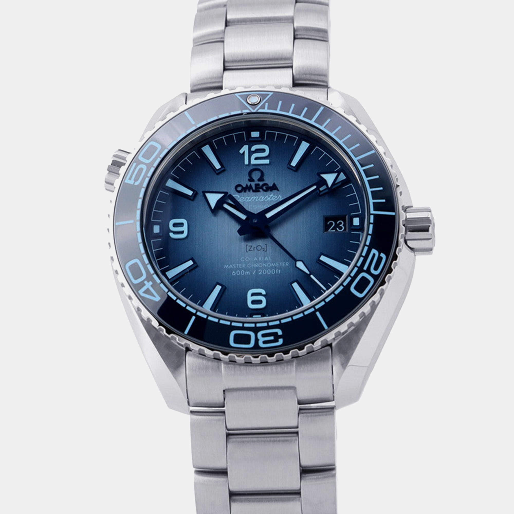 Pre Owned Omega Seamaster Planet Ocean 215.30.40.20.03.002 Blue Stainless Steel Automatic Men's Watches 39.5mm