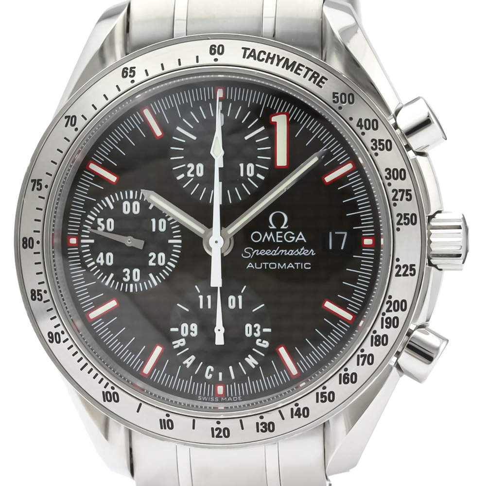 Pre Owned Omega Carbon Stainless Steel Speedmaster Racing Michael Schumacher 3519.50 Men's Wristwatch 39MM
