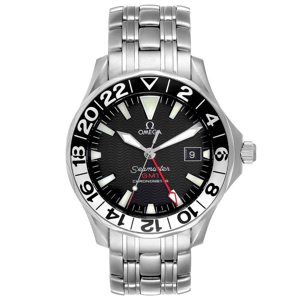 Omega Black Stainless Steel Seamaster 