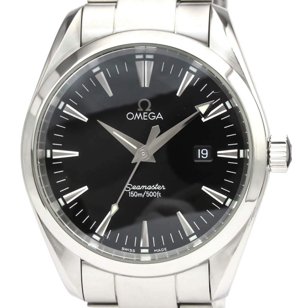 Omega Black Stainless Steel Seamaster Aqua Terra 2517.50 Quartz Men's Wristwatch 39 MM