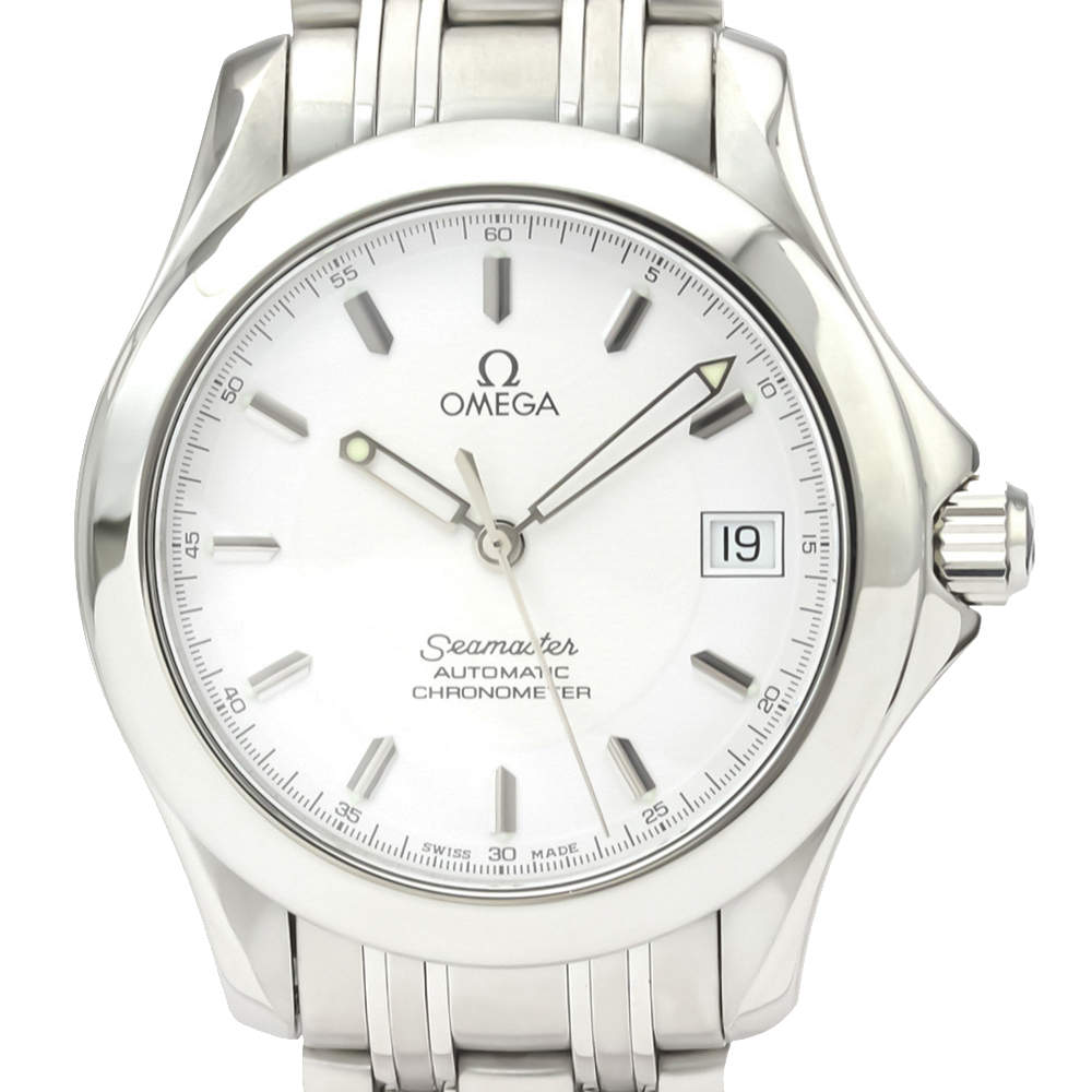 Pre Owned Omega Silver Stainless Steel Seamaster 2501.21 Automatic Men's Wristwatch 36 MM