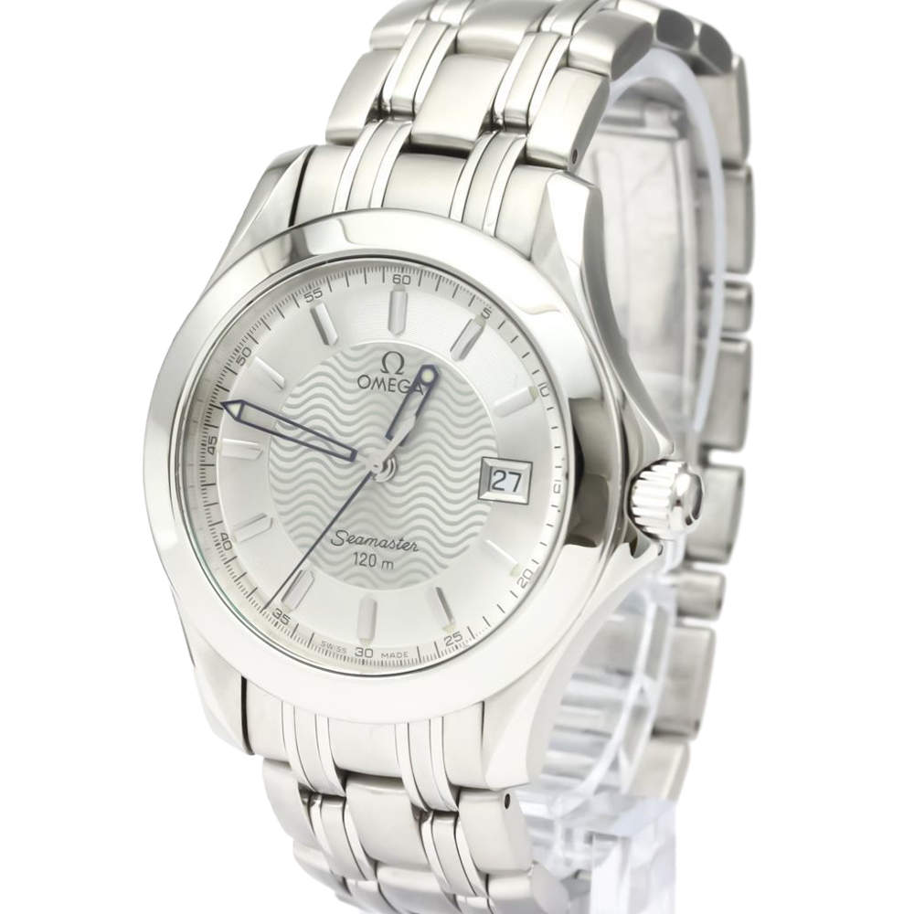 Pre Owned Omega Silver Stainless Steel Seamaster 120M Quartz 2511.31 Men's Wristwatch 36 MM