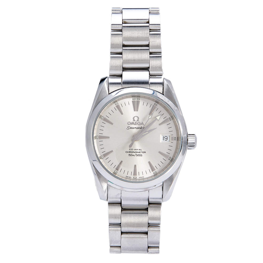 Omega Silver Stainless Steel Seamaster Aqua Terra 2504.30 Men's Wristwatch 36MM