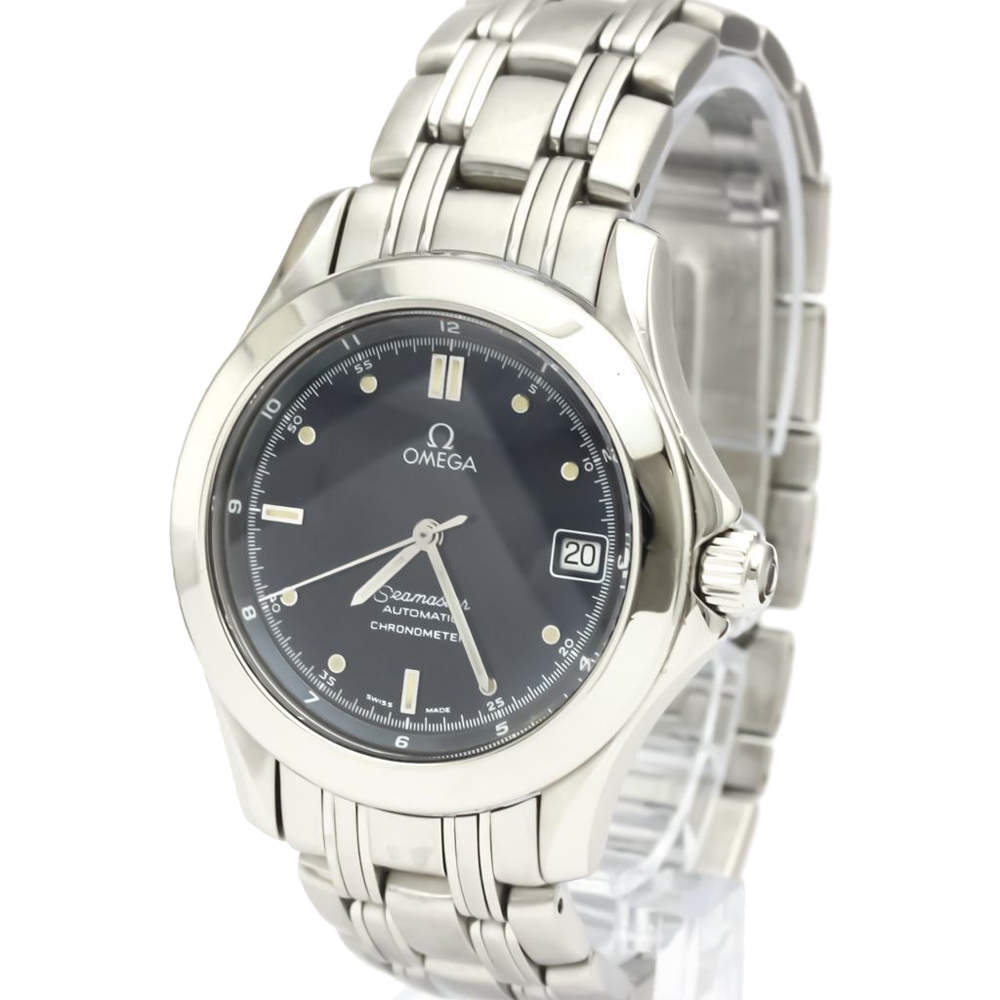 Omega Blue Stainless Steel Seamaster 120M Chronometer Automatic 2501.80 Men's Wristwatch 36 MM