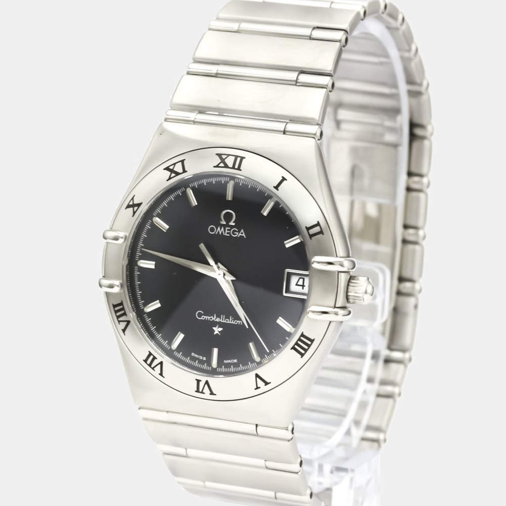 Omega Grey Stainless Steel Constellation Quartz 1512.40 Men's Wristwatch 33 MM