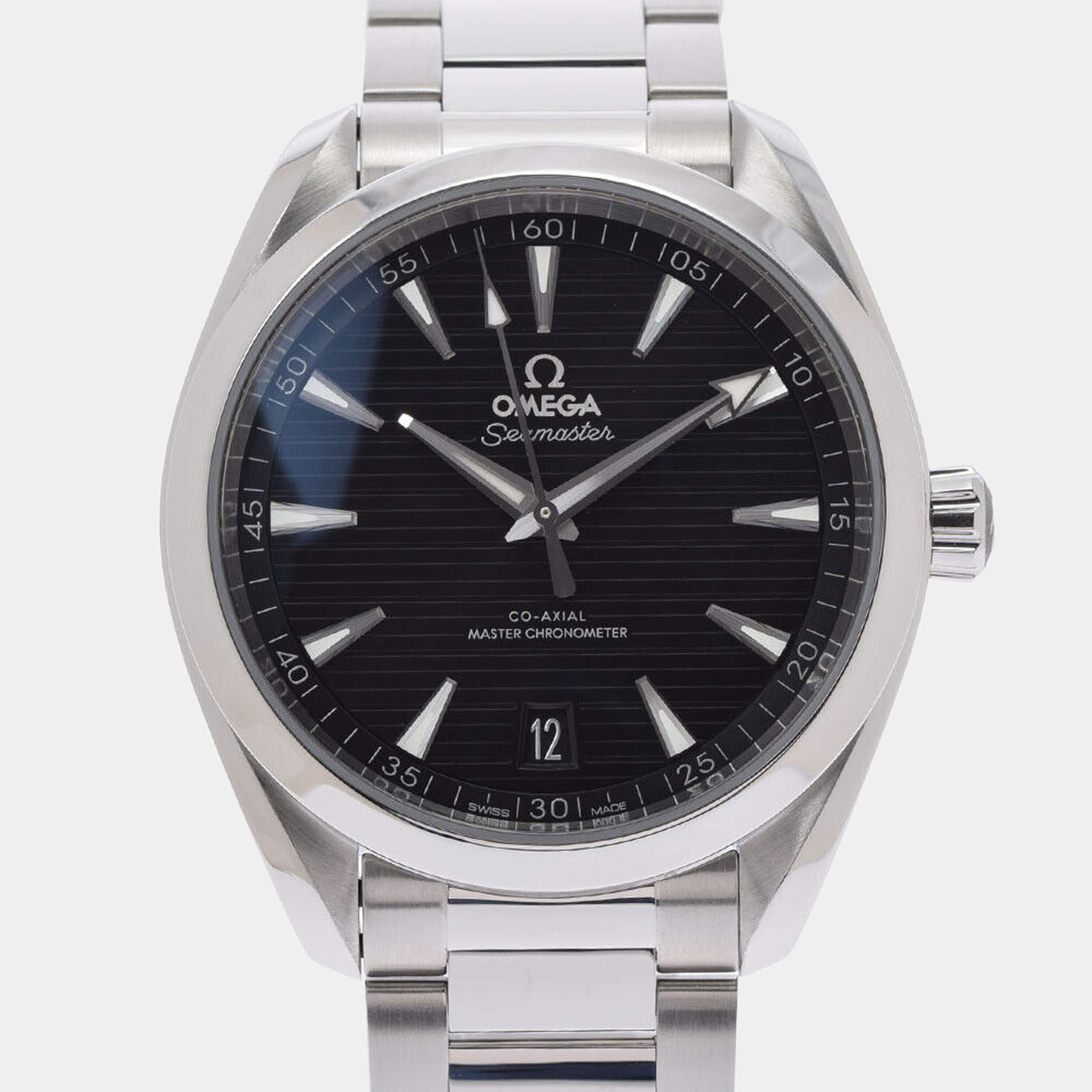 Omega Black Stainless Steel Seamaster Aqua Terra 220.10.41.21.01.001 Automatic Men's Wristwatch 41 mm