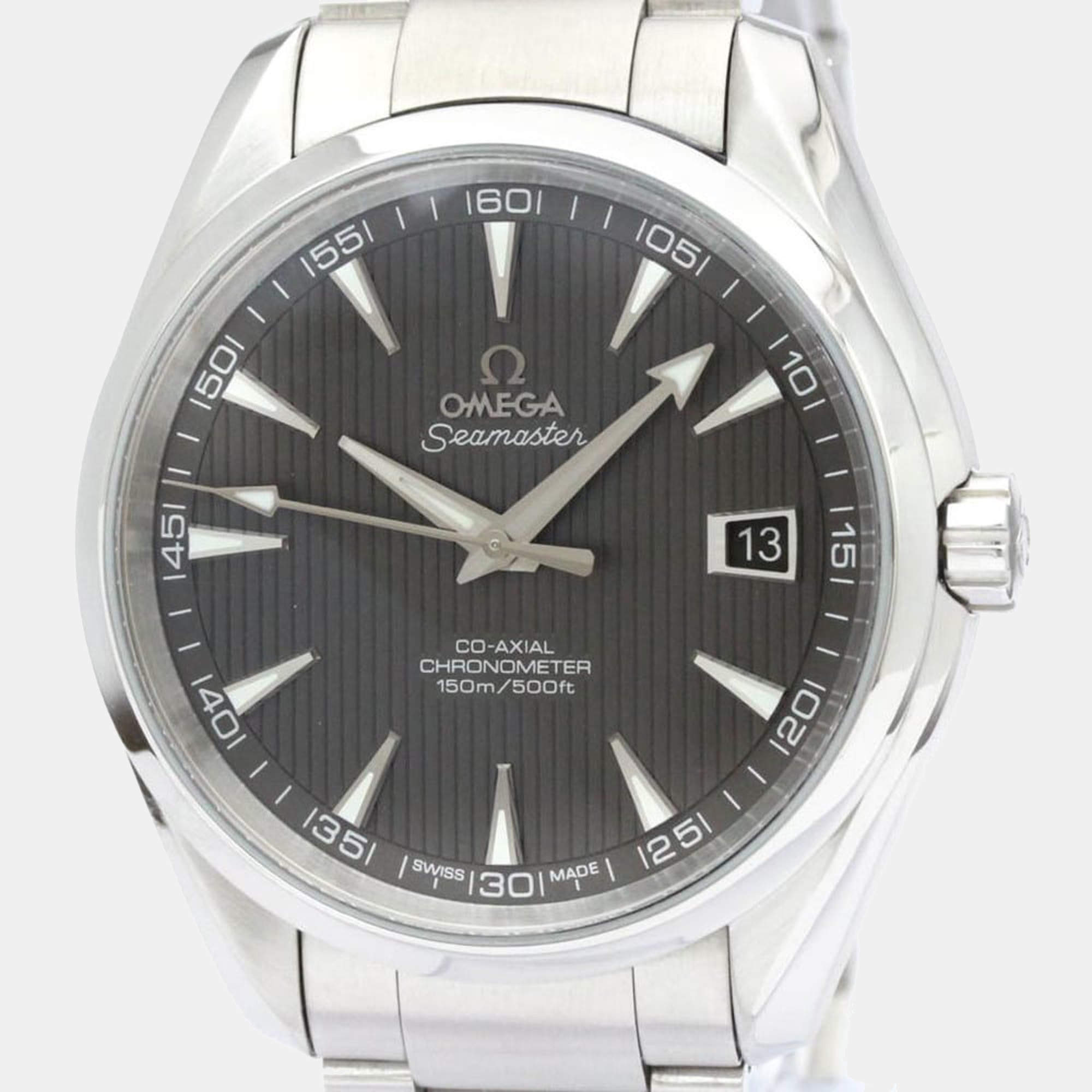 Omega Grey Stainless Steel Seamaster Aqua Terra 231.10.42.21.06.001 Men's Wristwatch 42 mm